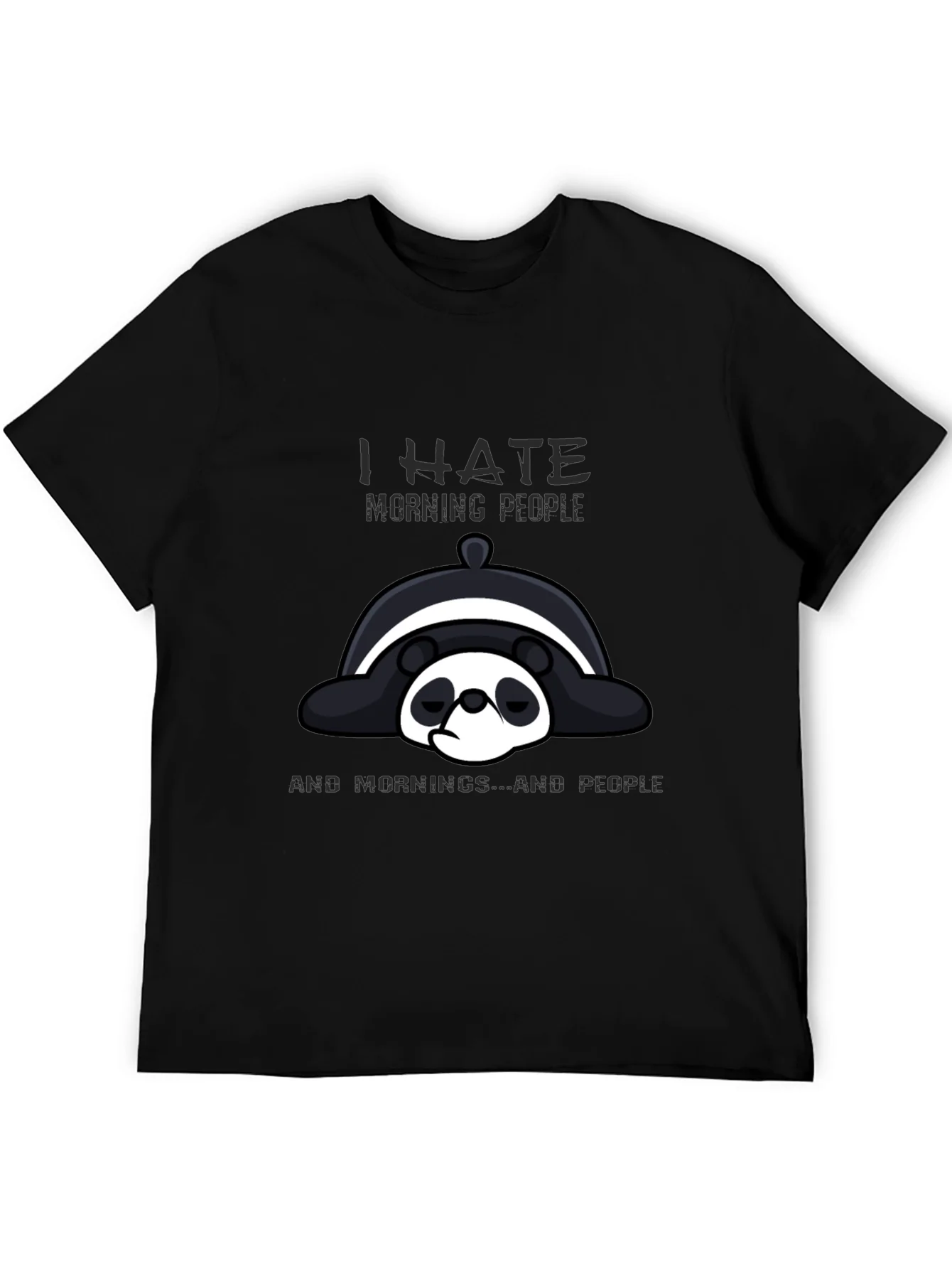 I Hate Morning People Panda Graphic Tee