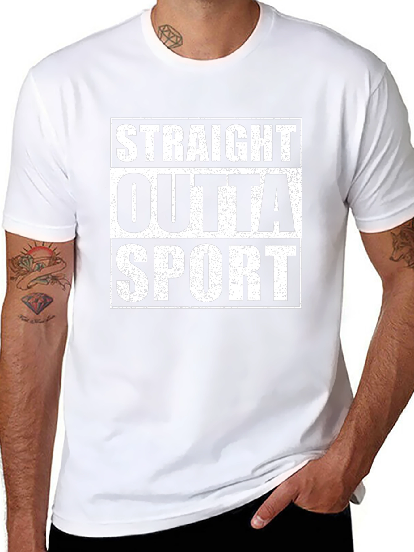 Straight Outta Sport Black Graphic Tee