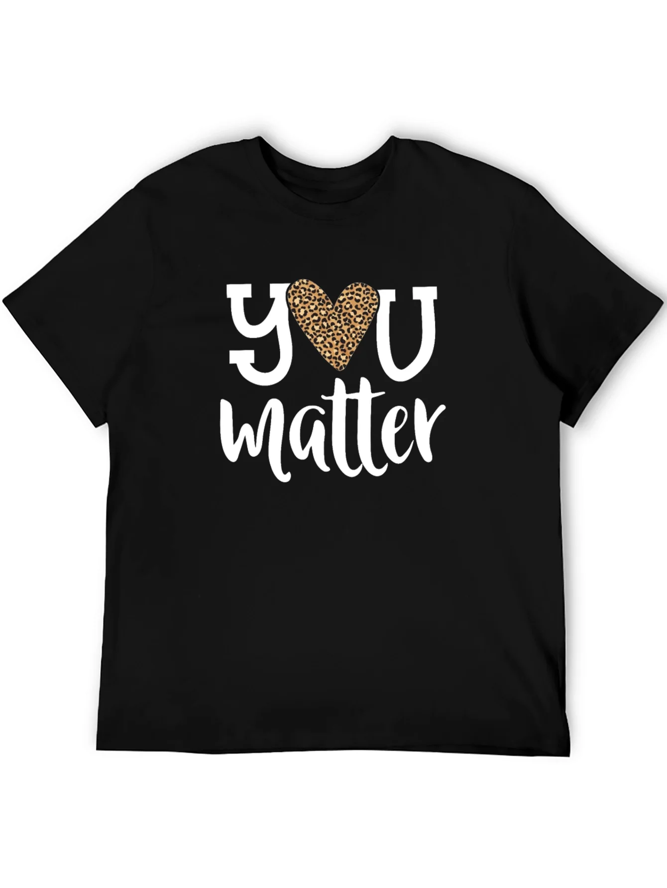 You Matter Leopard Heart Graphic Tee