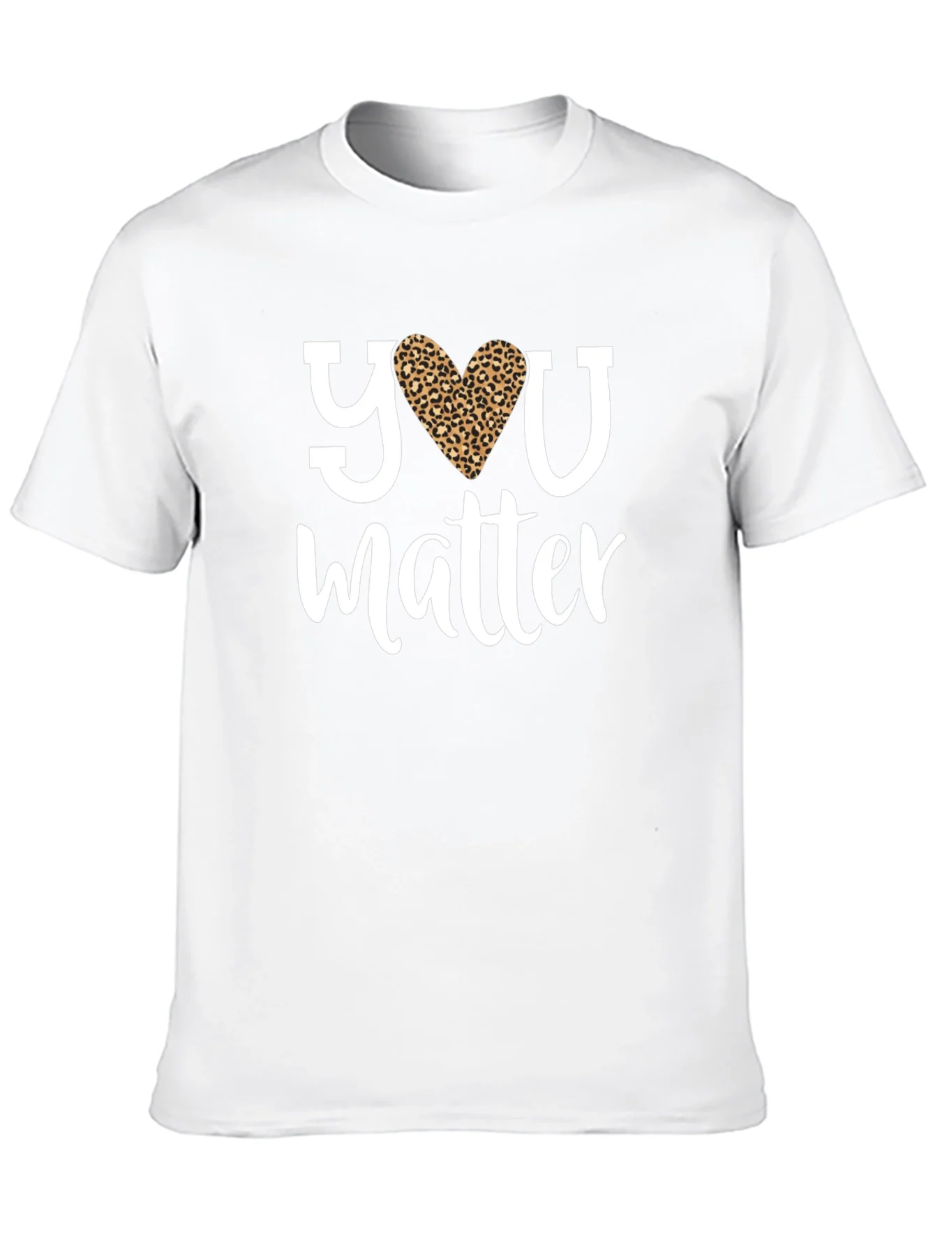 You Matter Leopard Heart Graphic Tee