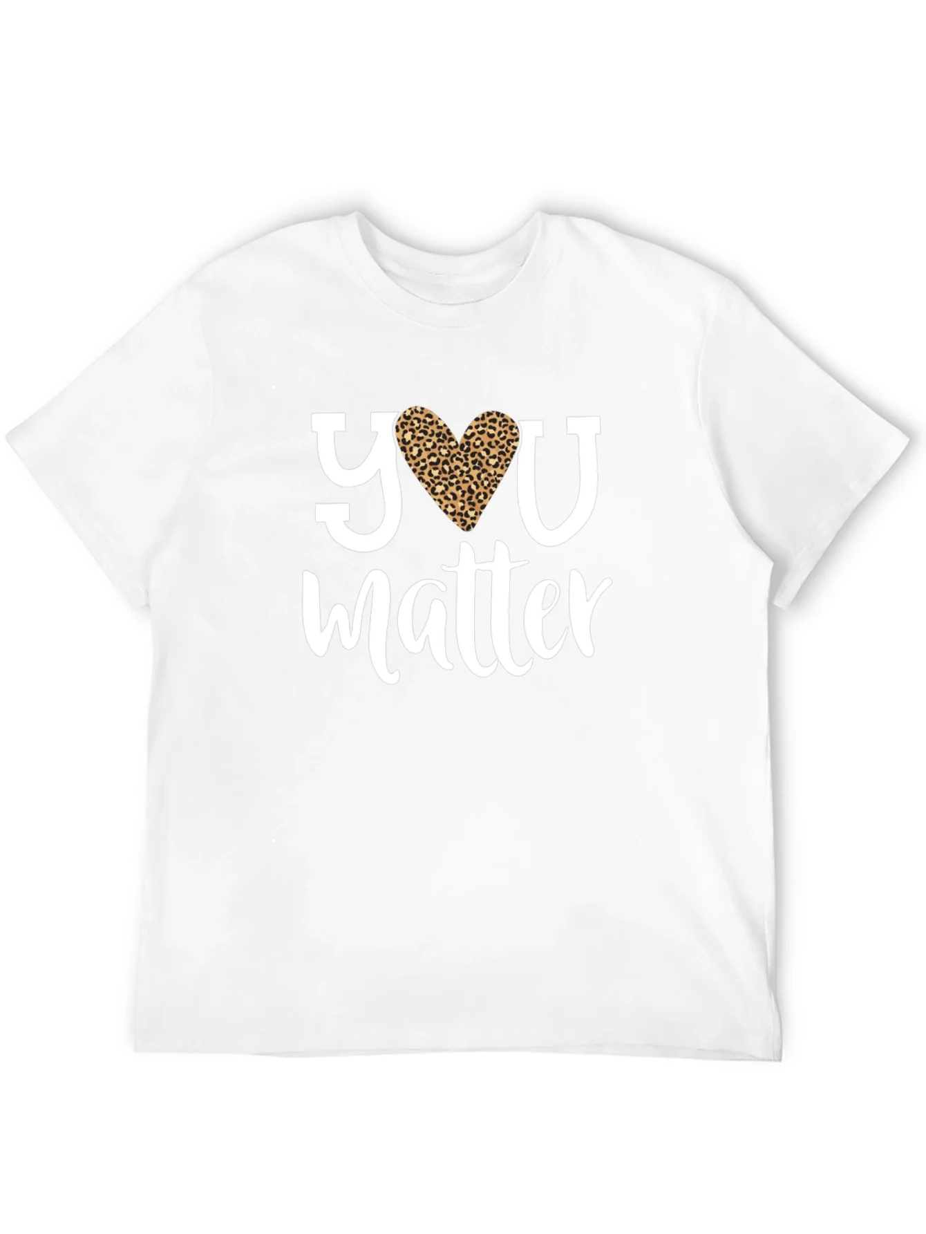 You Matter Leopard Heart Graphic Tee