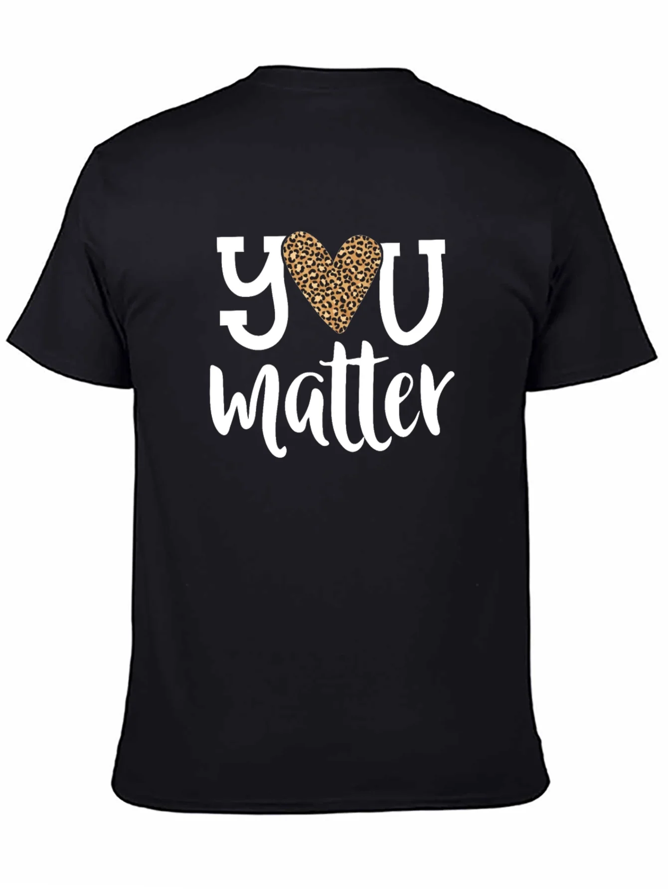 You Matter Leopard Heart Graphic Tee