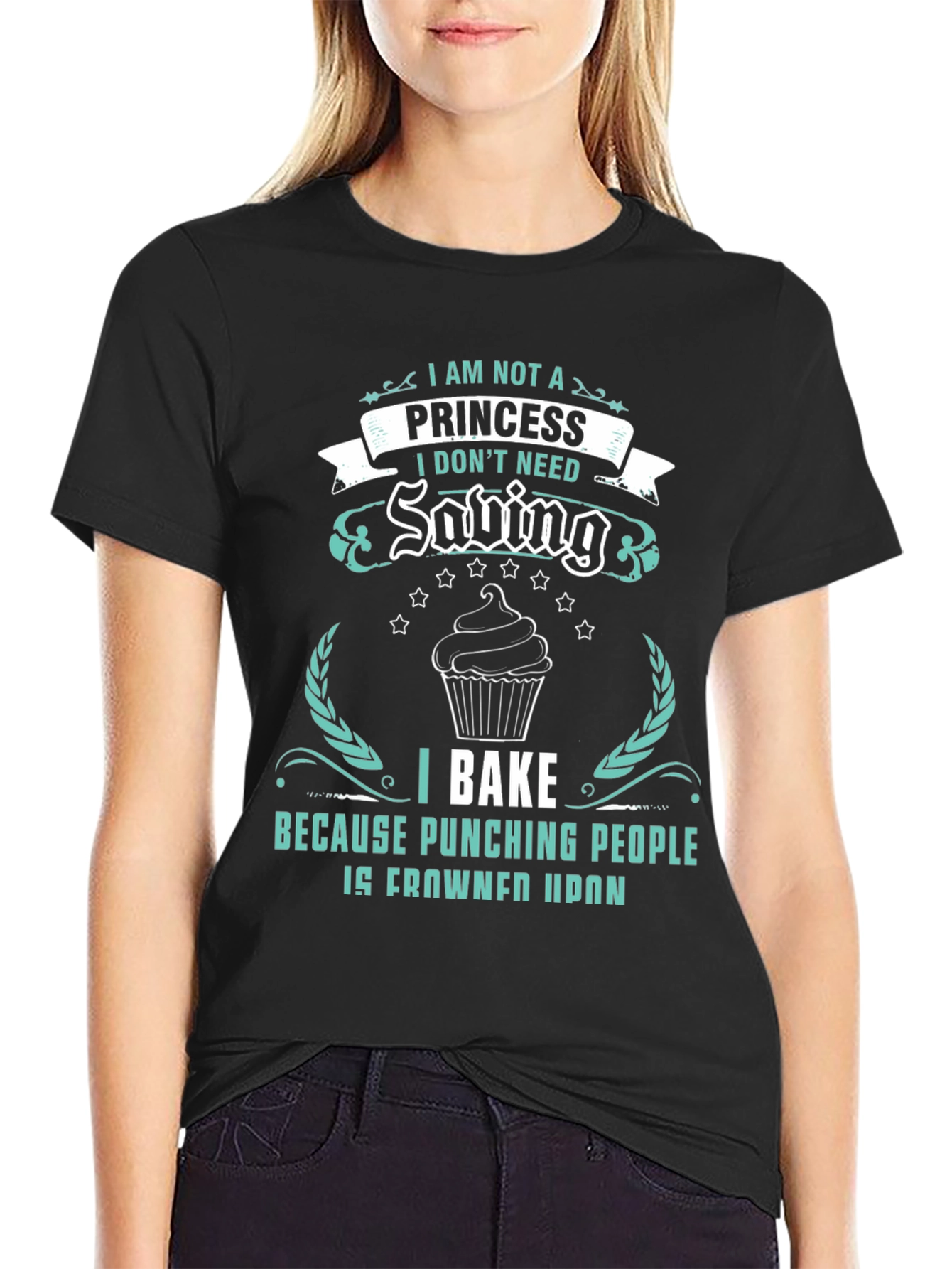 I Bake Because Punching People Is Frowned Upon T-Shirt