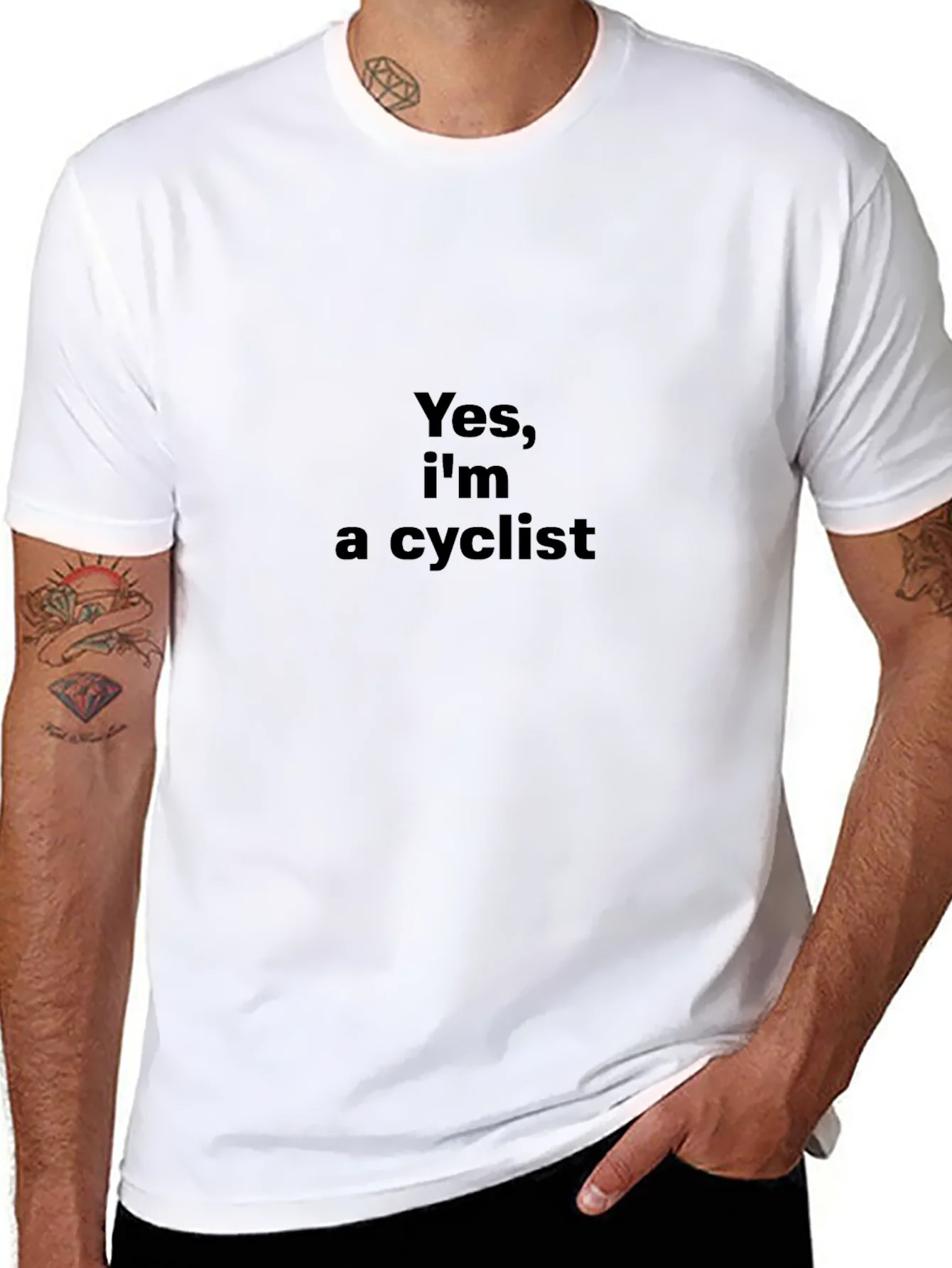 Yes Im a Cyclist T-Shirt - Black