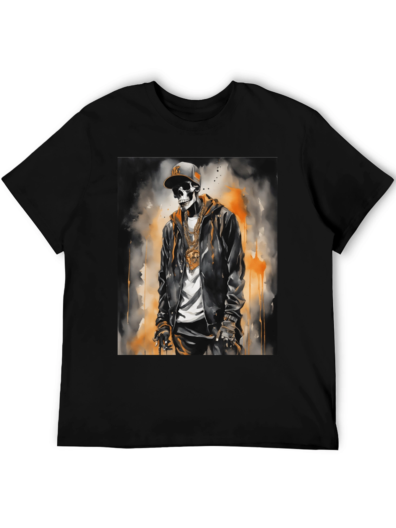 Skull Rapper Graphic T-Shirt - Cool Style