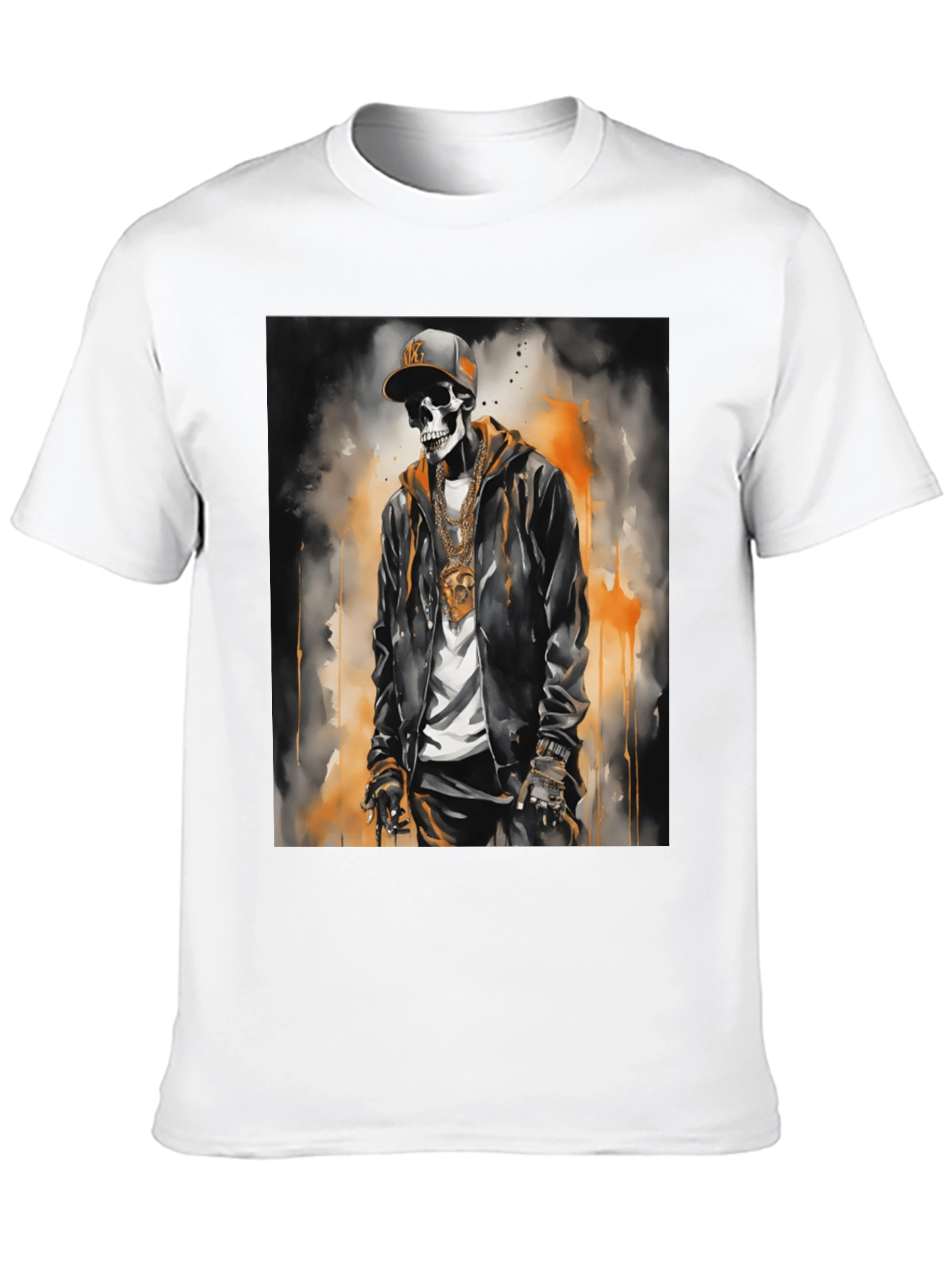 Skull Rapper Graphic T-Shirt - Cool Style