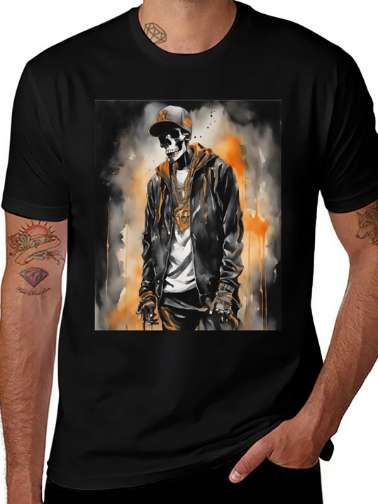 Skull Rapper Graphic T-Shirt - Cool Style