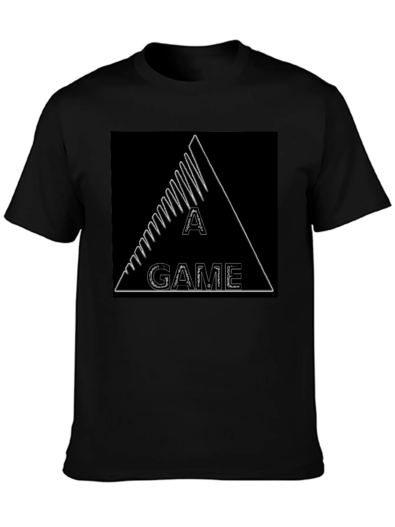 A Game Triangle Graphic Black T-Shirt