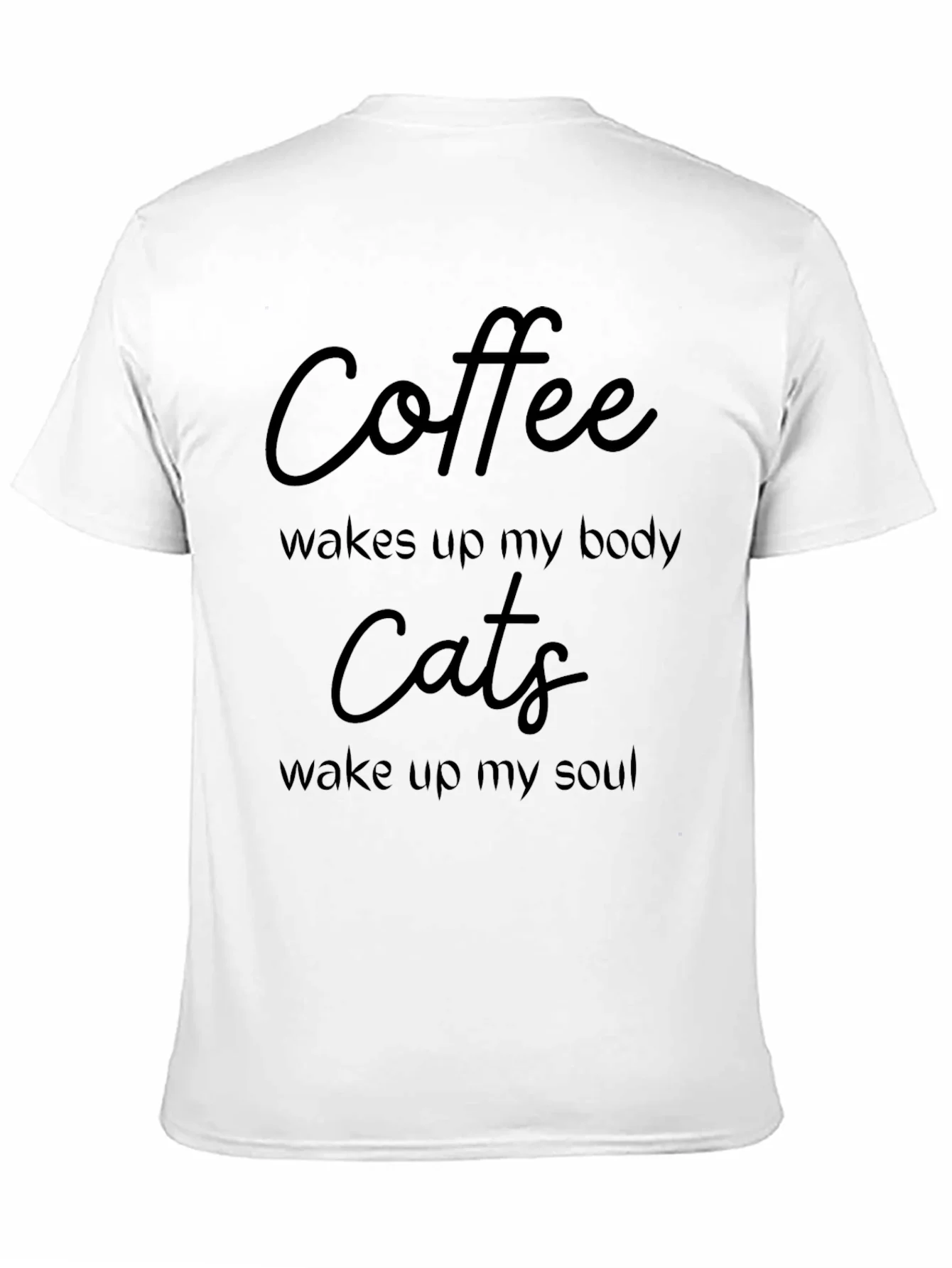 Coffee & Cats Graphic T-Shirt - Funny Novelty Tee