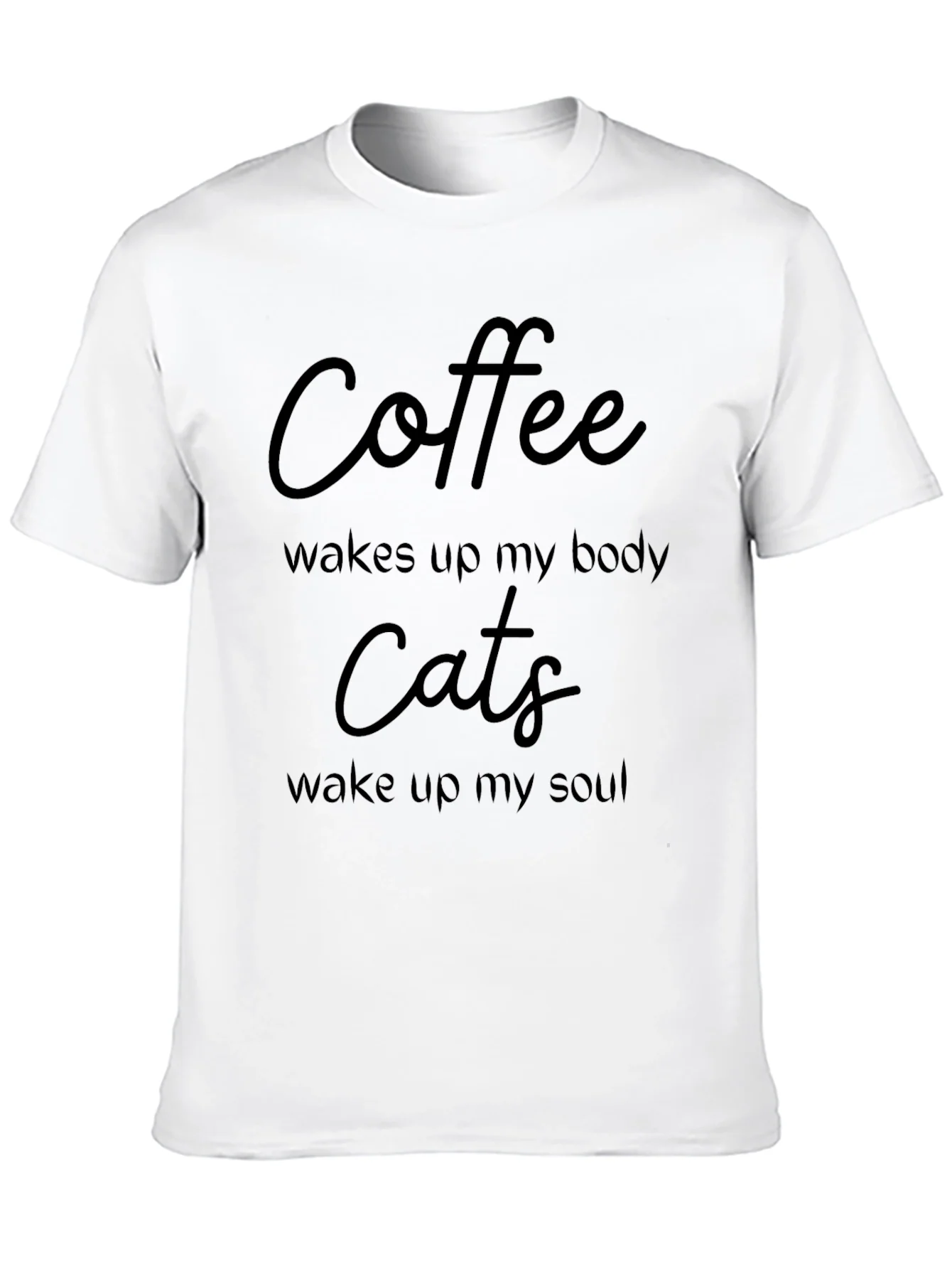 Coffee & Cats Graphic T-Shirt - Funny Novelty Tee