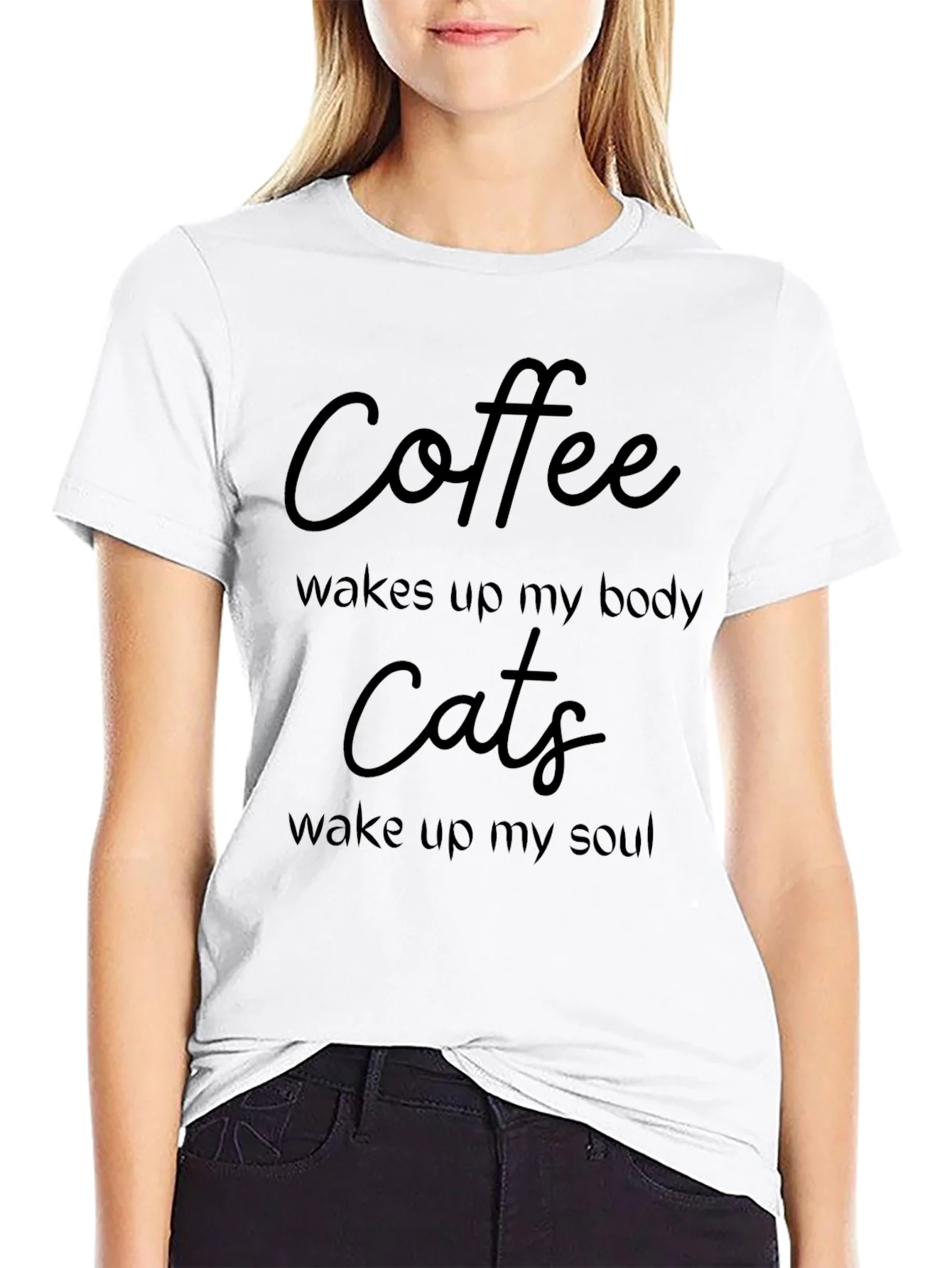 Coffee & Cats Graphic T-Shirt - Funny Novelty Tee
