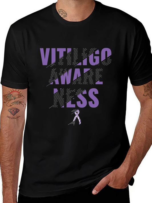 Vitiligo Awareness Black T-Shirt