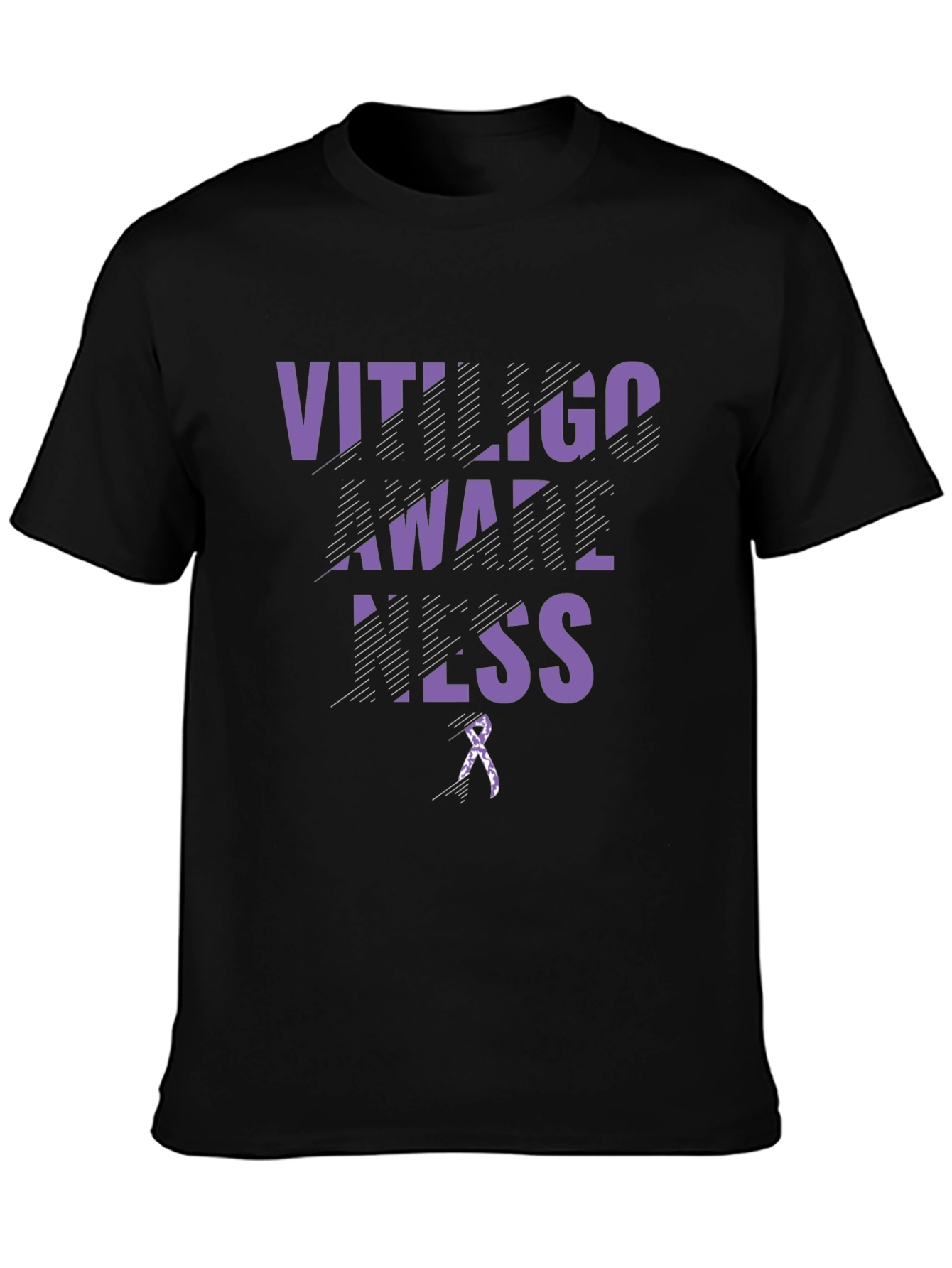 Vitiligo Awareness Black T-Shirt