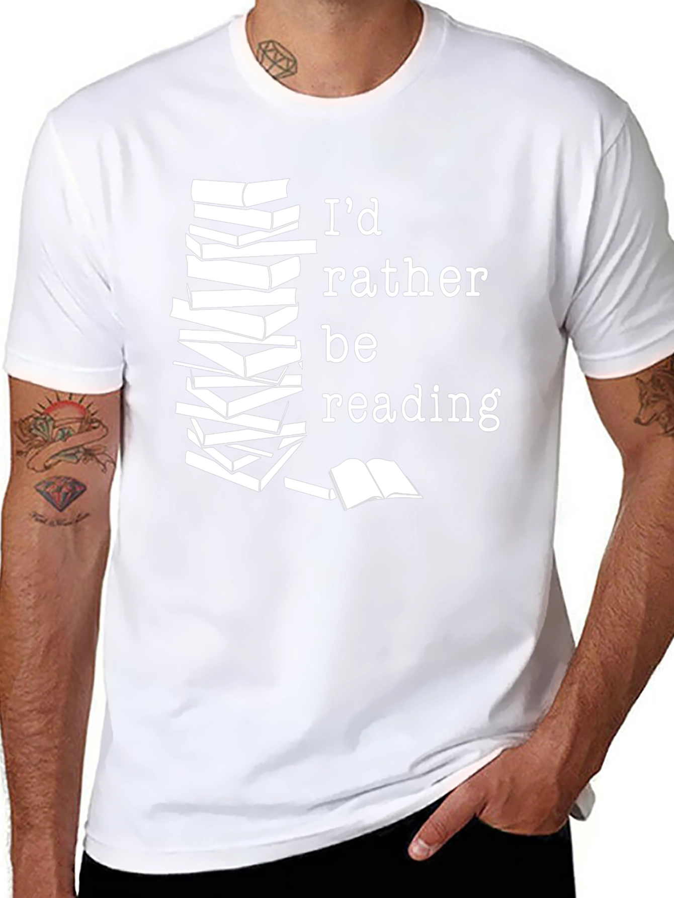 Id Rather Be Reading Black T-Shirt