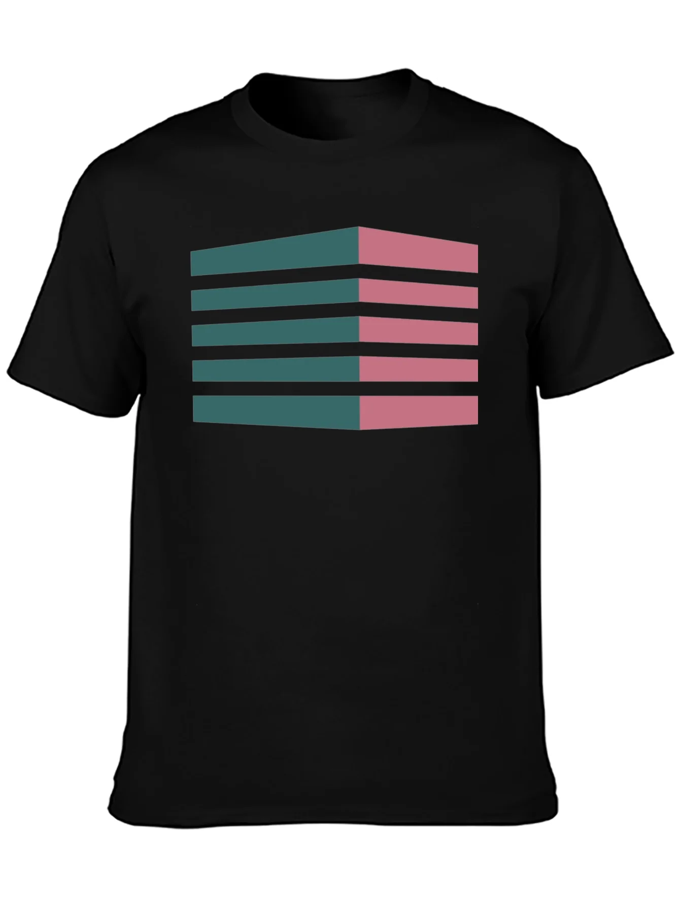 Geometric 3D Stripes T-Shirt