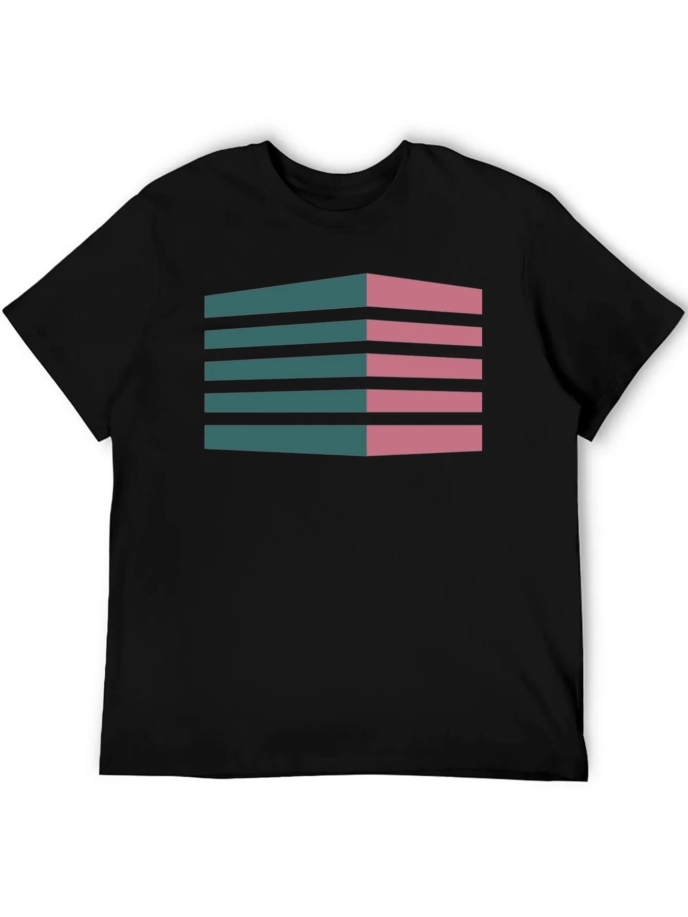 Geometric 3D Stripes T-Shirt