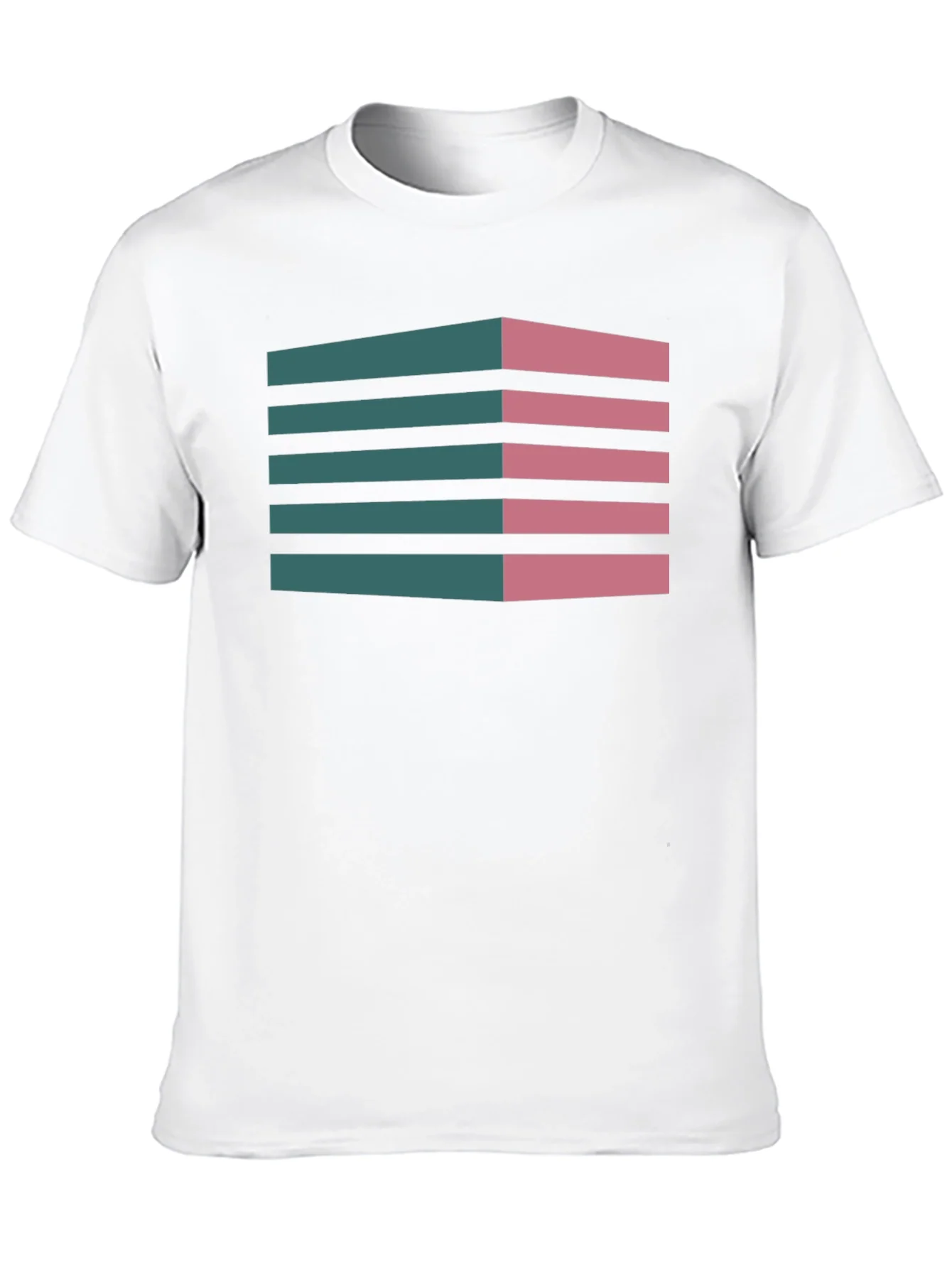 Geometric 3D Stripes T-Shirt