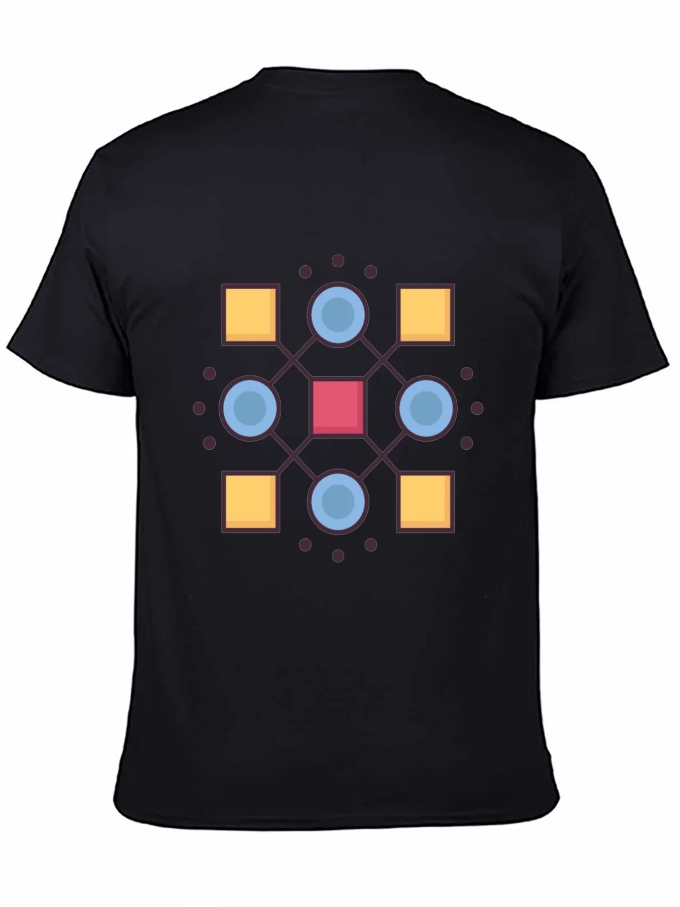 Geometric Pattern Black T-Shirt
