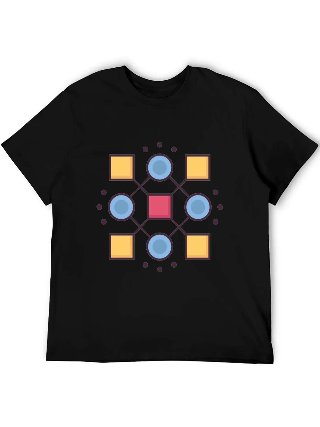 Geometric Pattern Black T-Shirt