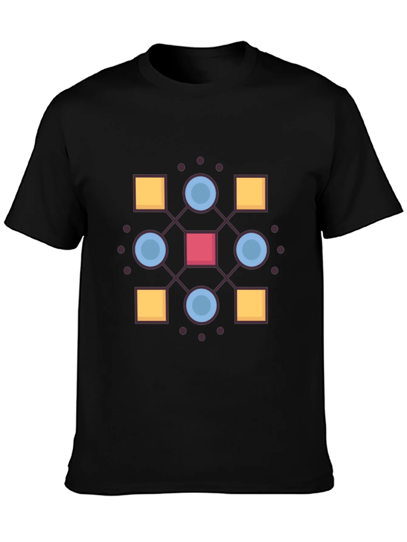 Geometric Pattern Black T-Shirt