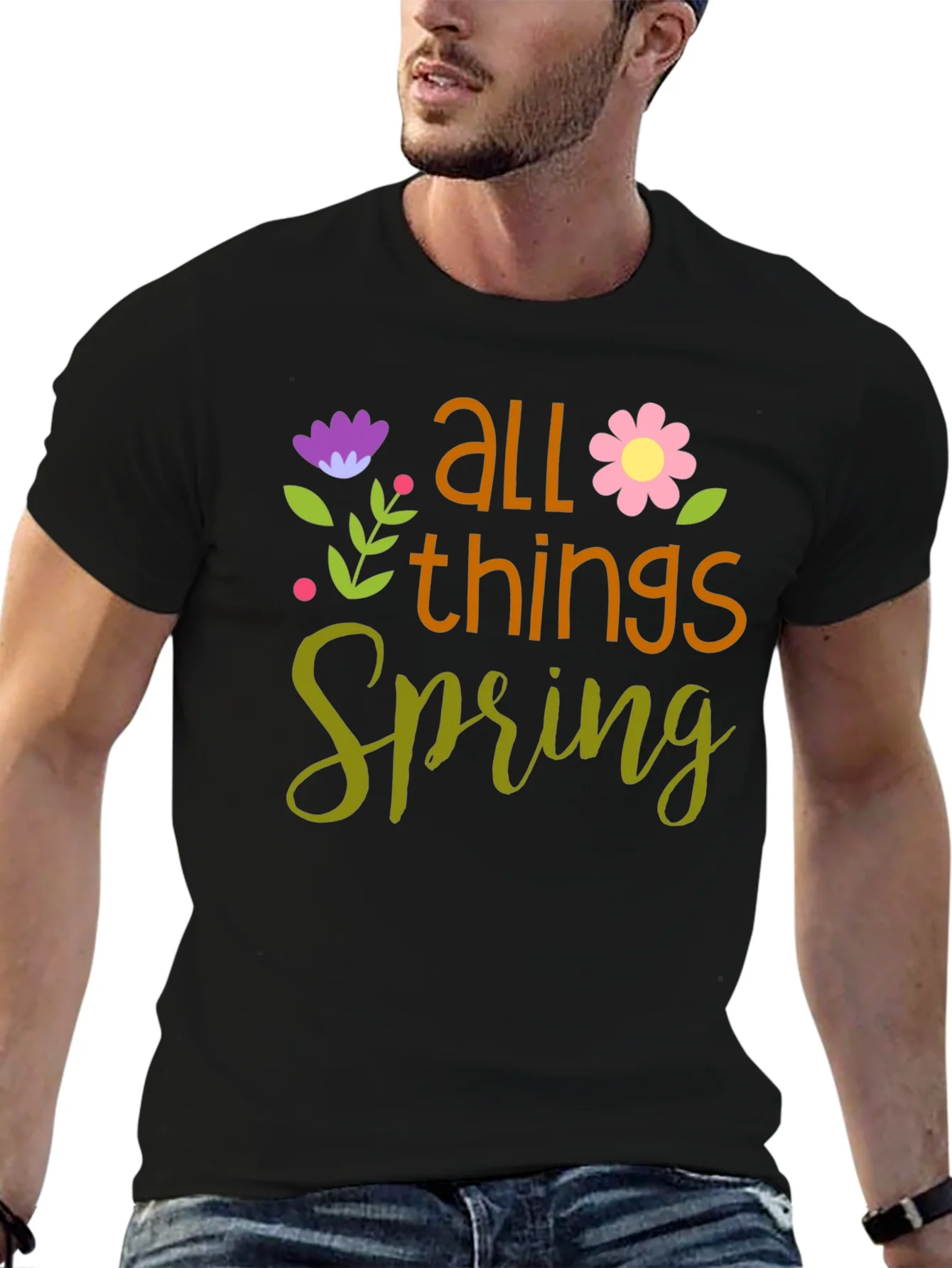 All Things Spring T-Shirt - Floral Design