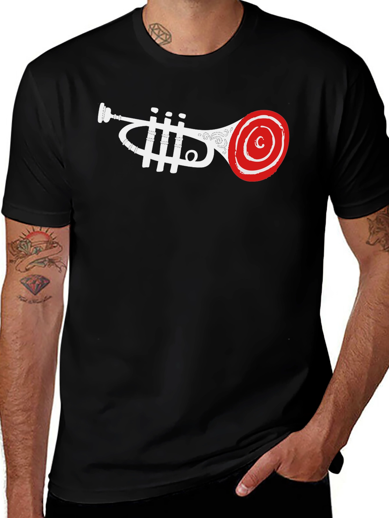 Trumpet Graphic T-Shirt - Cool Music Lover Tee