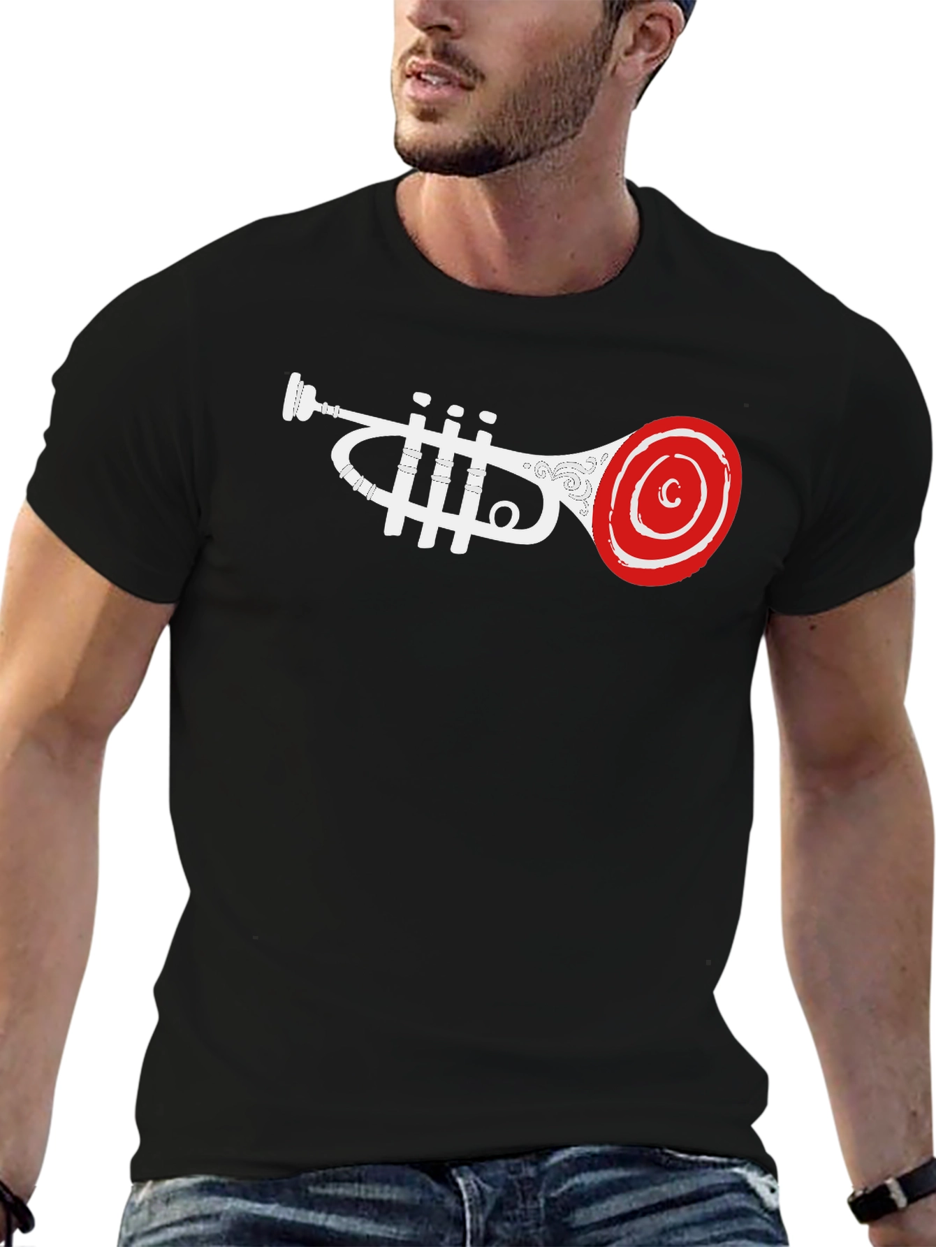 Trumpet Graphic T-Shirt - Cool Music Lover Tee