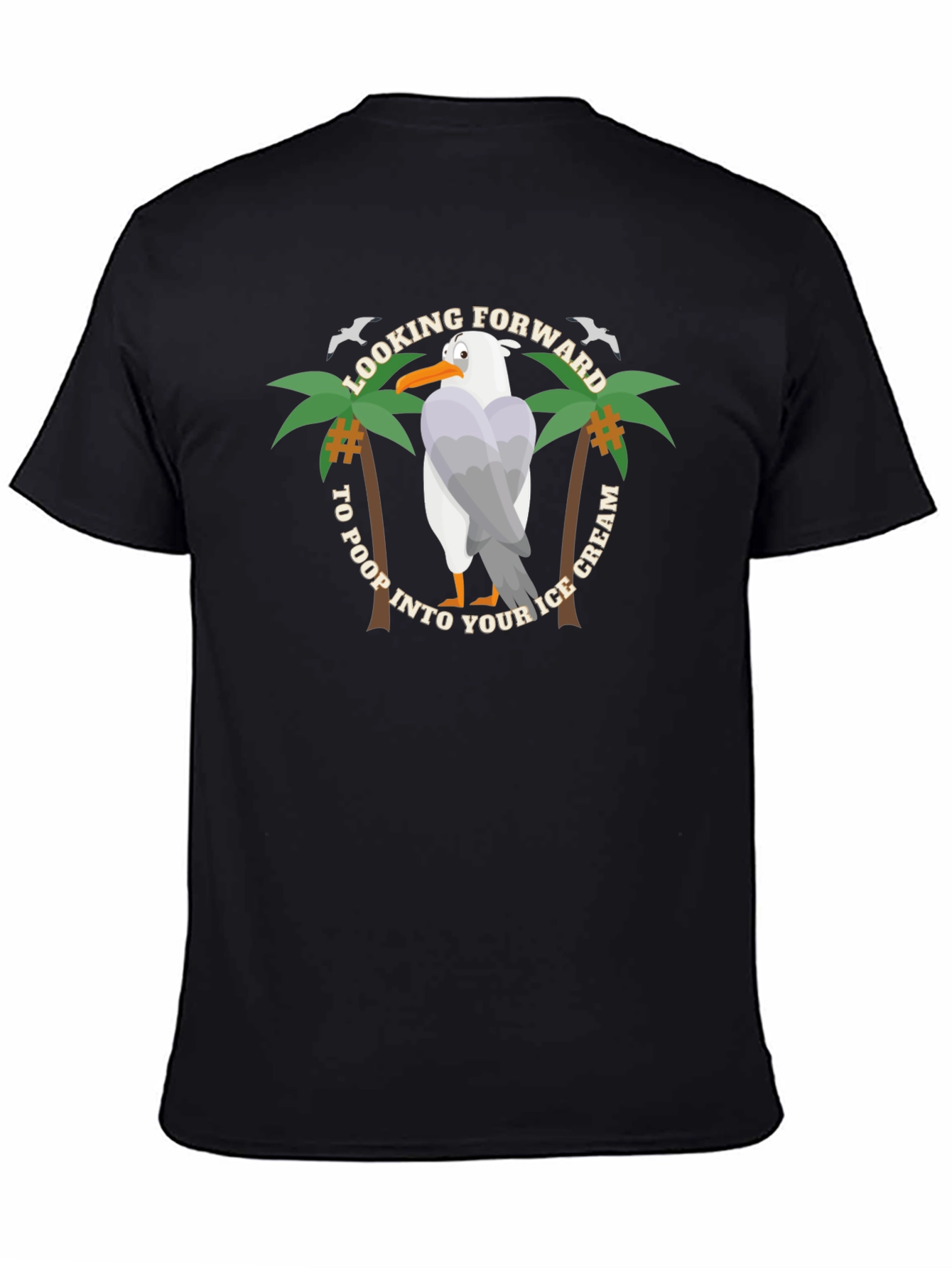Humorous Looking Forward Seagull Graphic Tee
