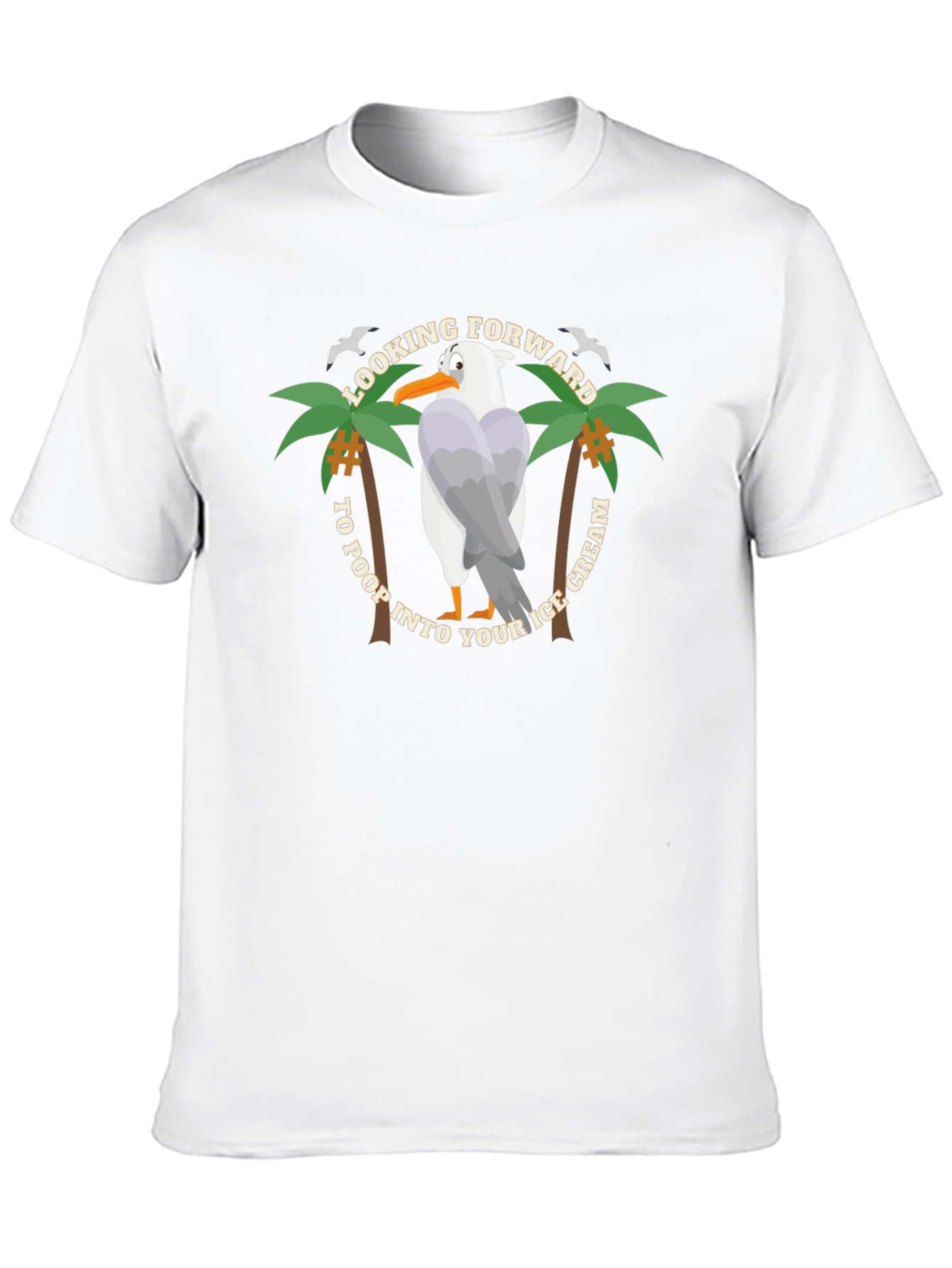 Humorous Looking Forward Seagull Graphic Tee