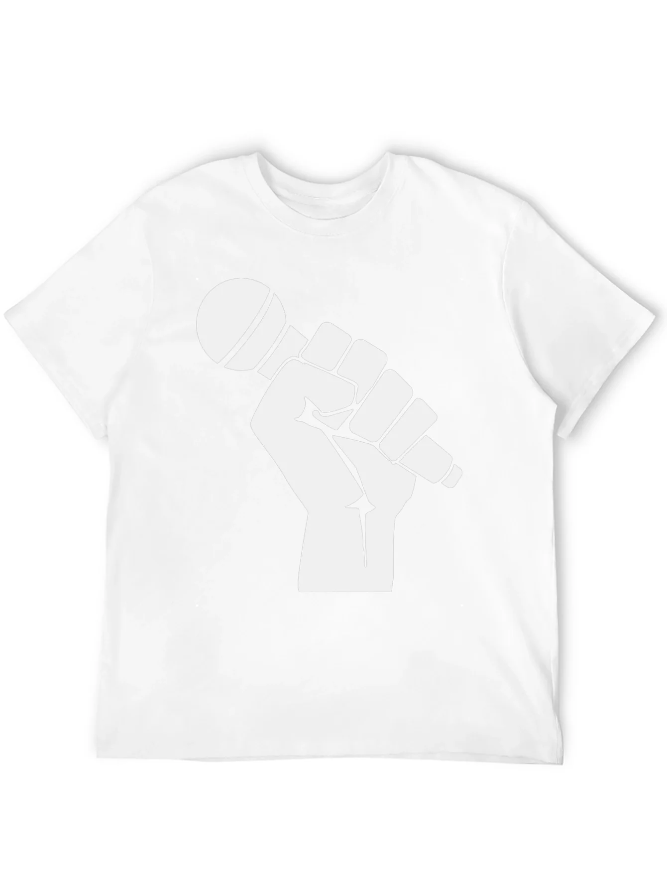 Mic Check T-Shirt - Black Cotton Graphic Tee