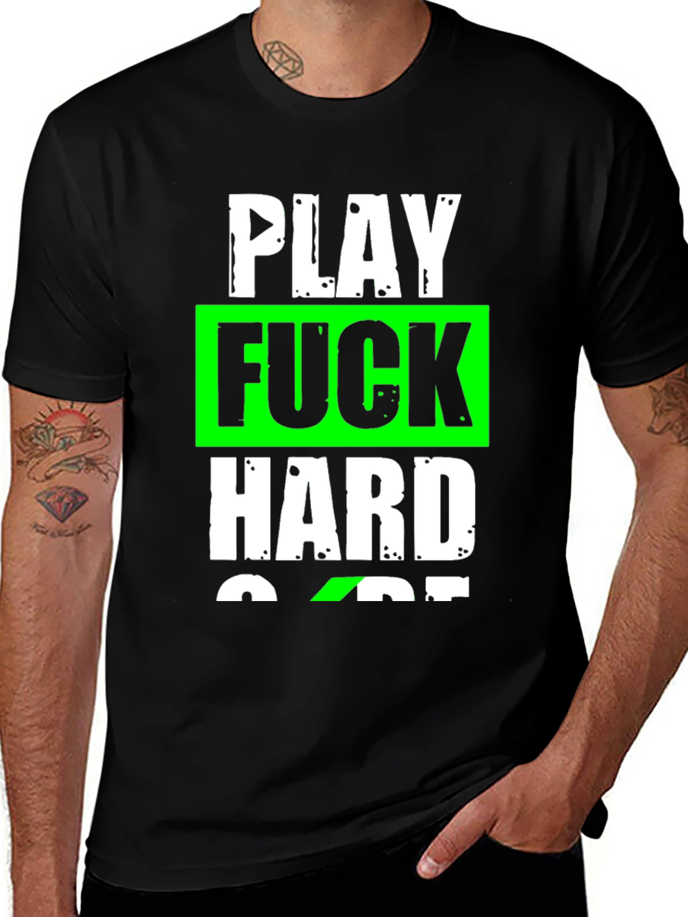 Play Hard T-Shirt Graphic Tee Slogan Shirt