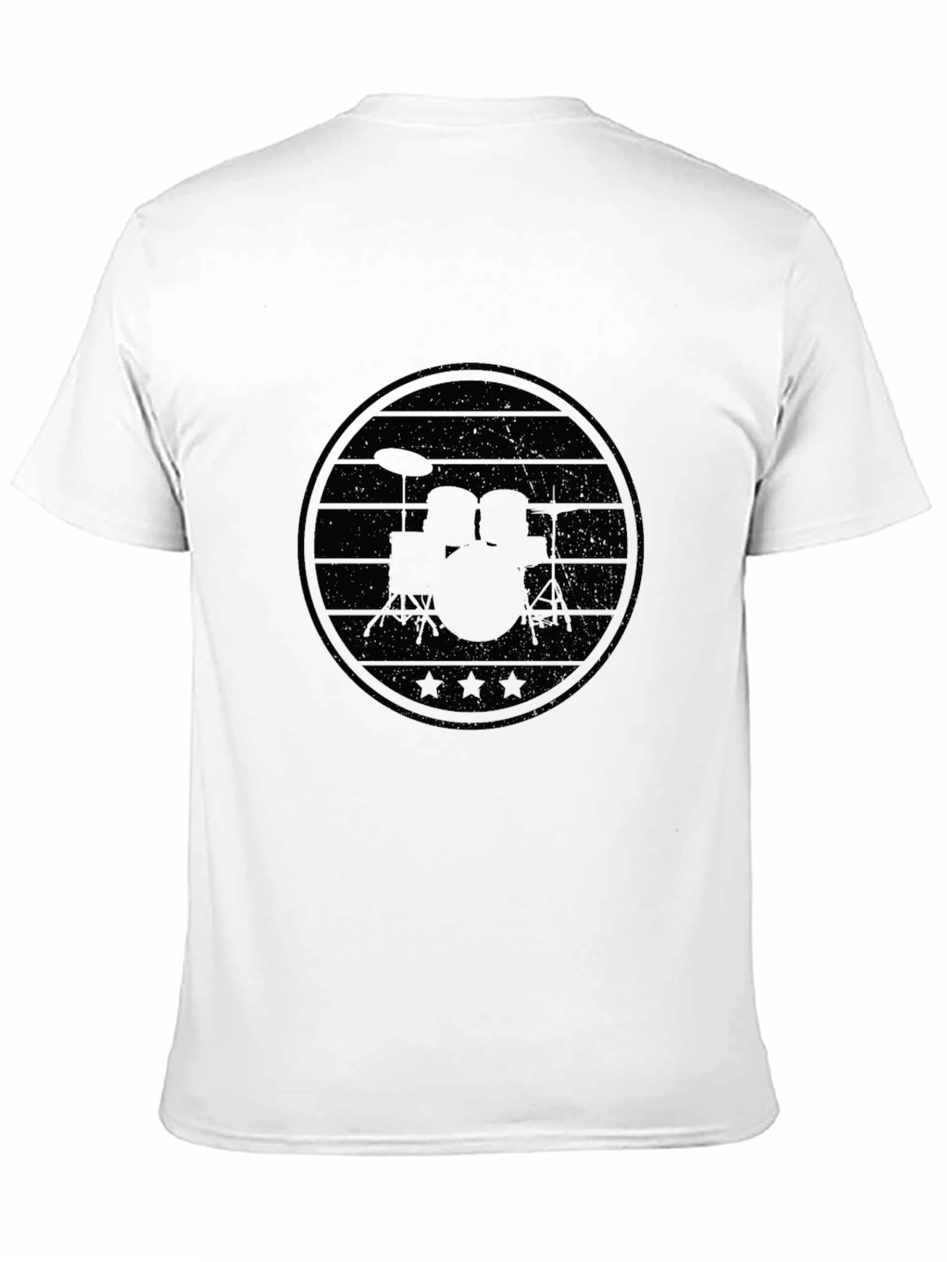Black Drum Kit Graphic T-Shirt