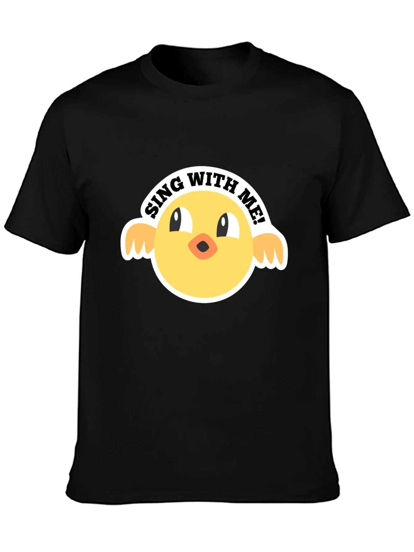 Sing With Me Chick Graphic Tee - Black