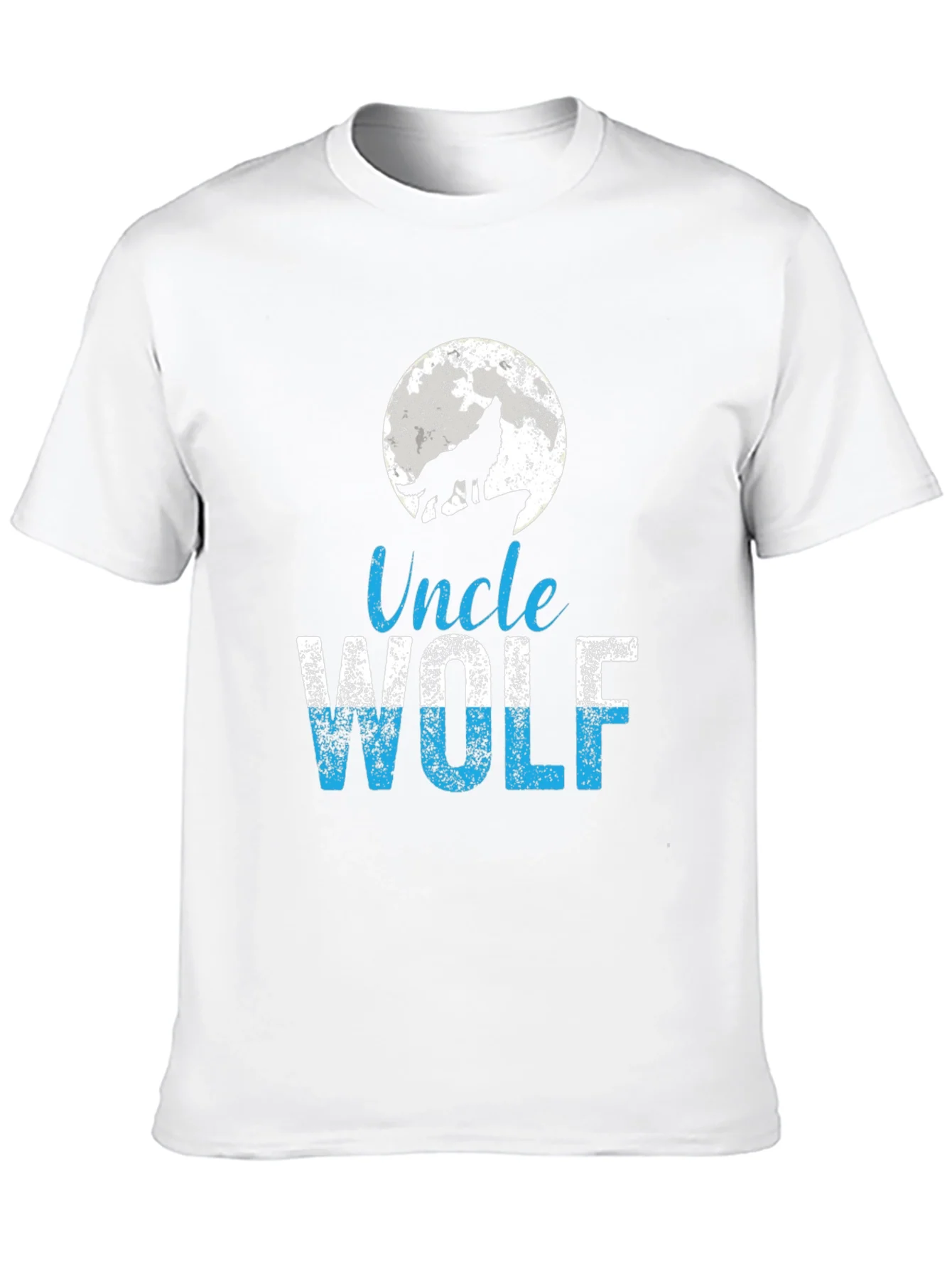 Uncle Wolf Graphic T-Shirt - Howling Wolf Moon Tee