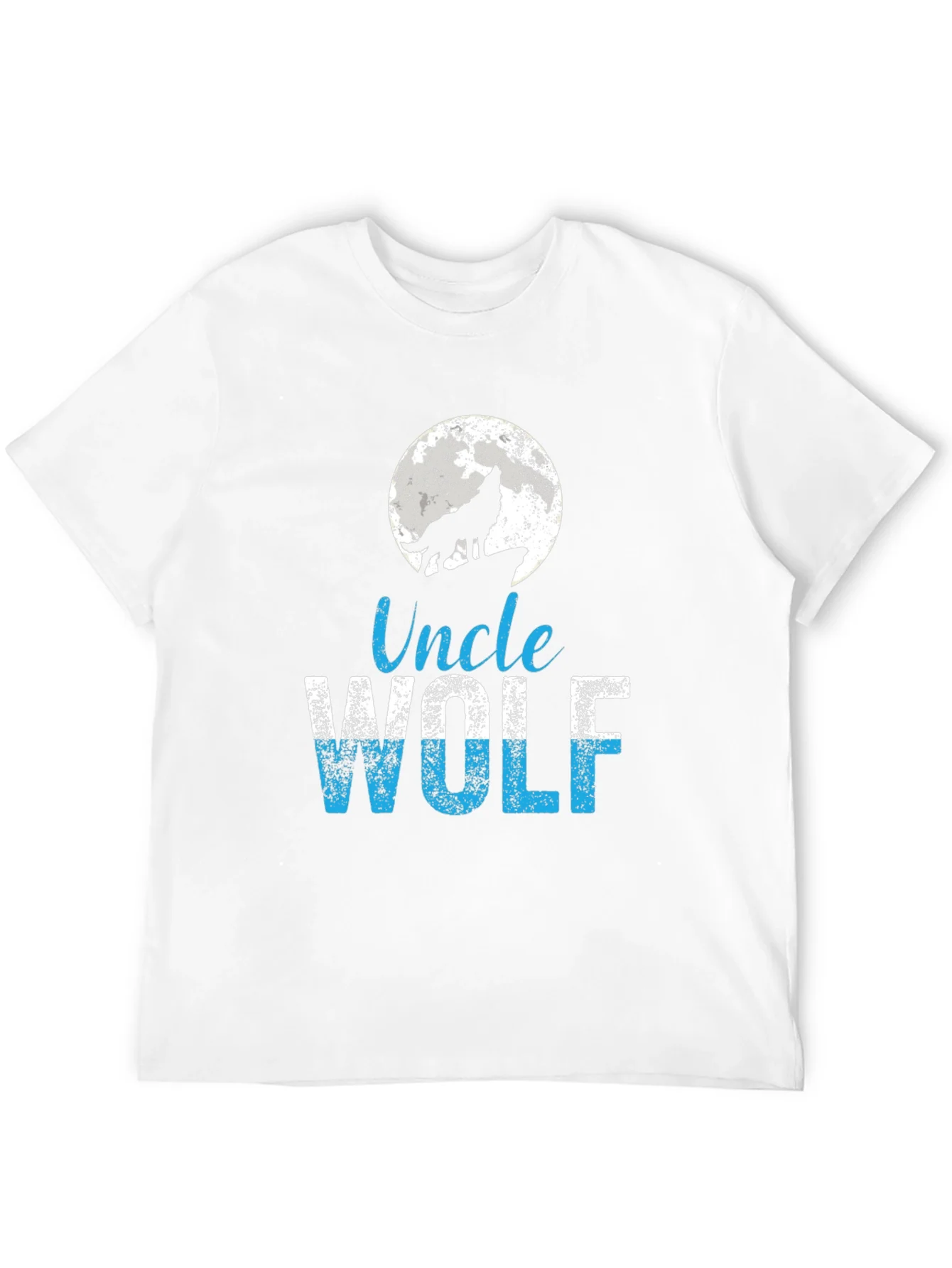 Uncle Wolf Graphic T-Shirt - Howling Wolf Moon Tee
