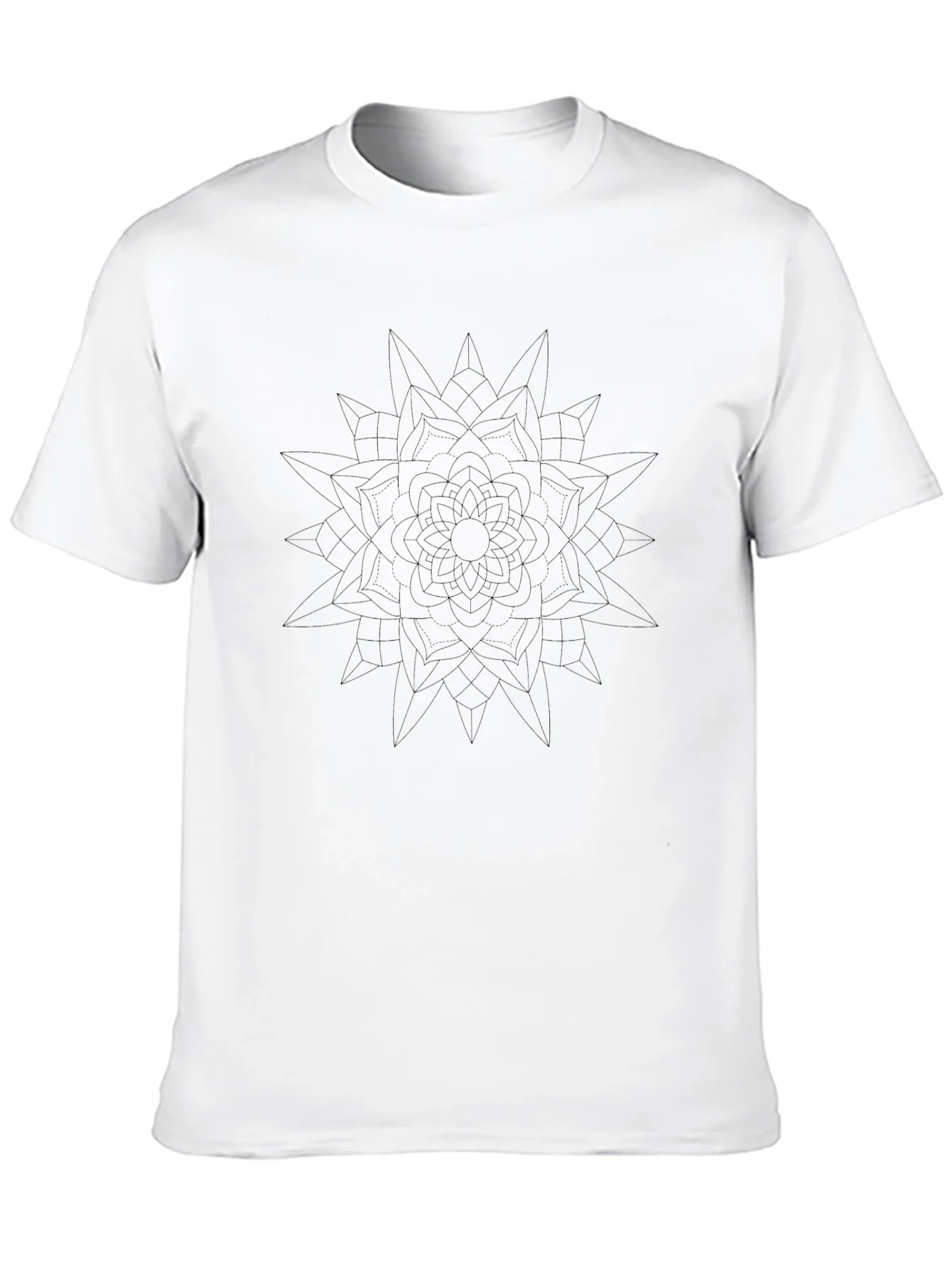 Black Mandala Graphic Tee - Mens Casual Style