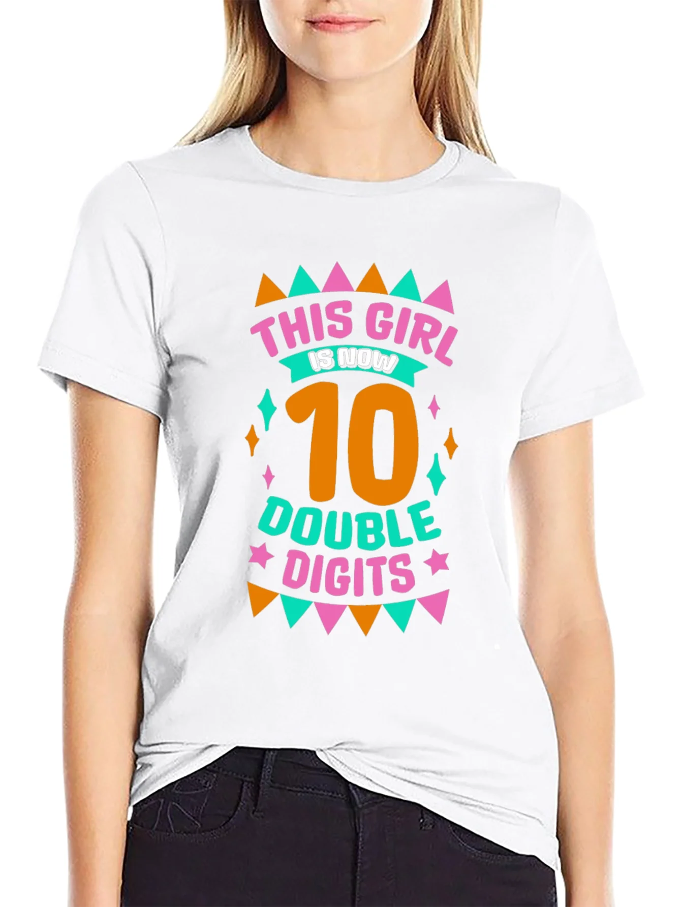 This Girl is Now 10 Double Digits Black T-Shirt