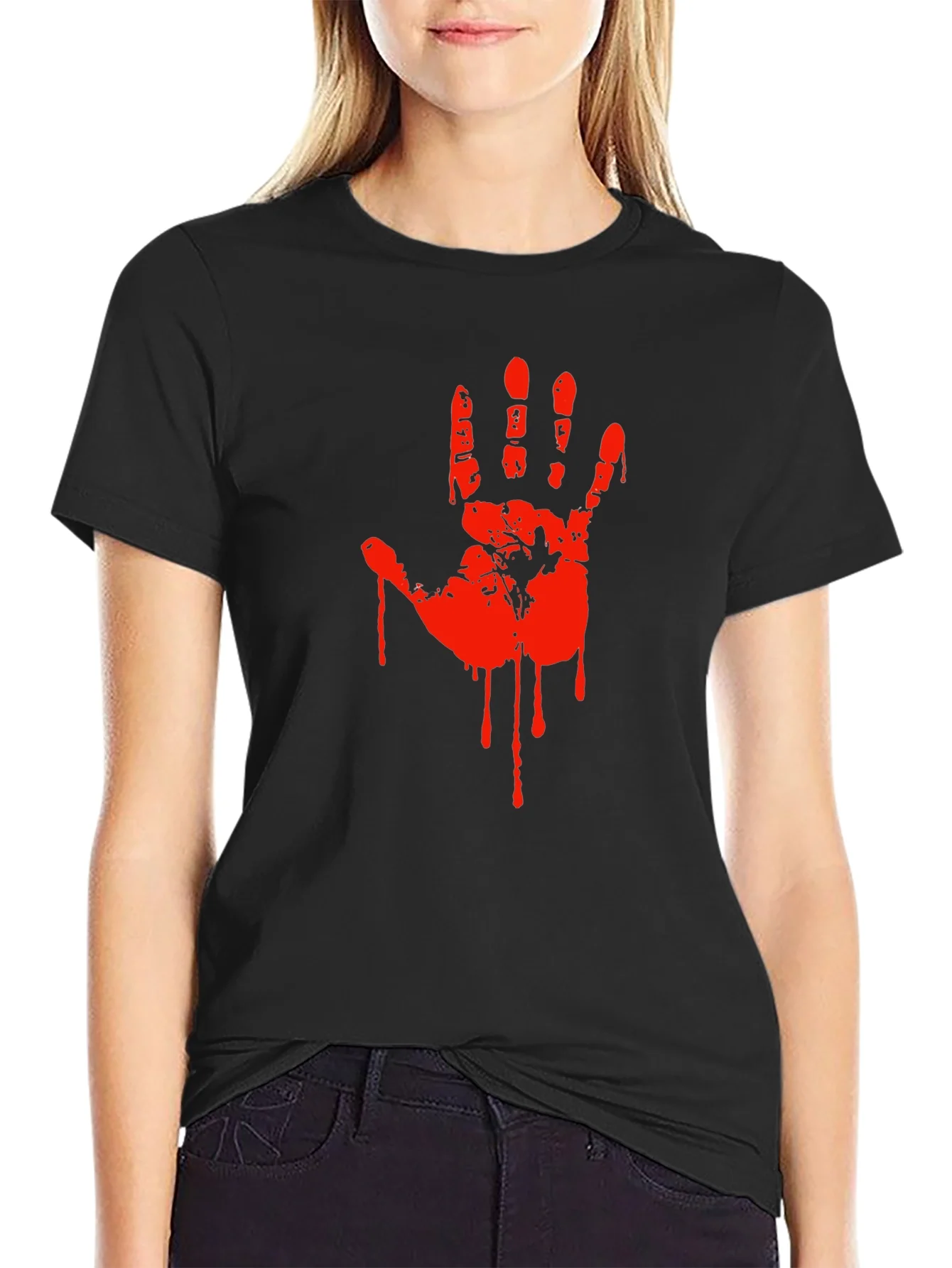 Bloody Handprint Graphic T-Shirt