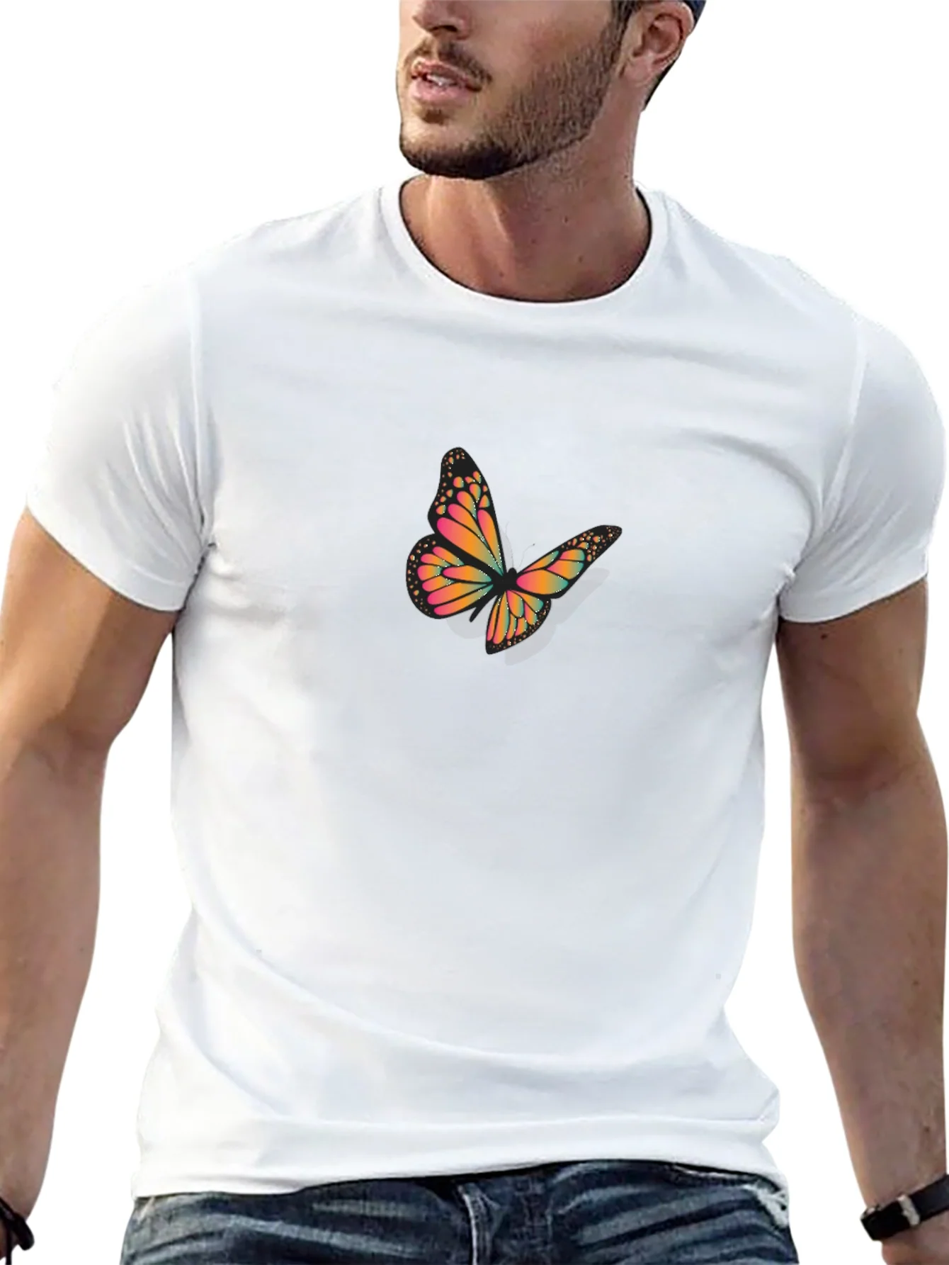 Butterfly Graphic Black T-Shirt