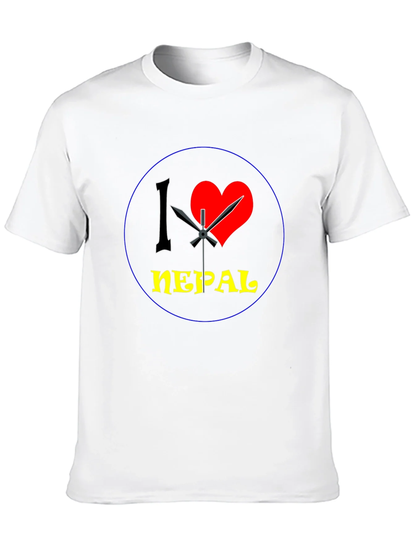 I Heart Nepal Graphic Tee - Black Cotton T-Shirt