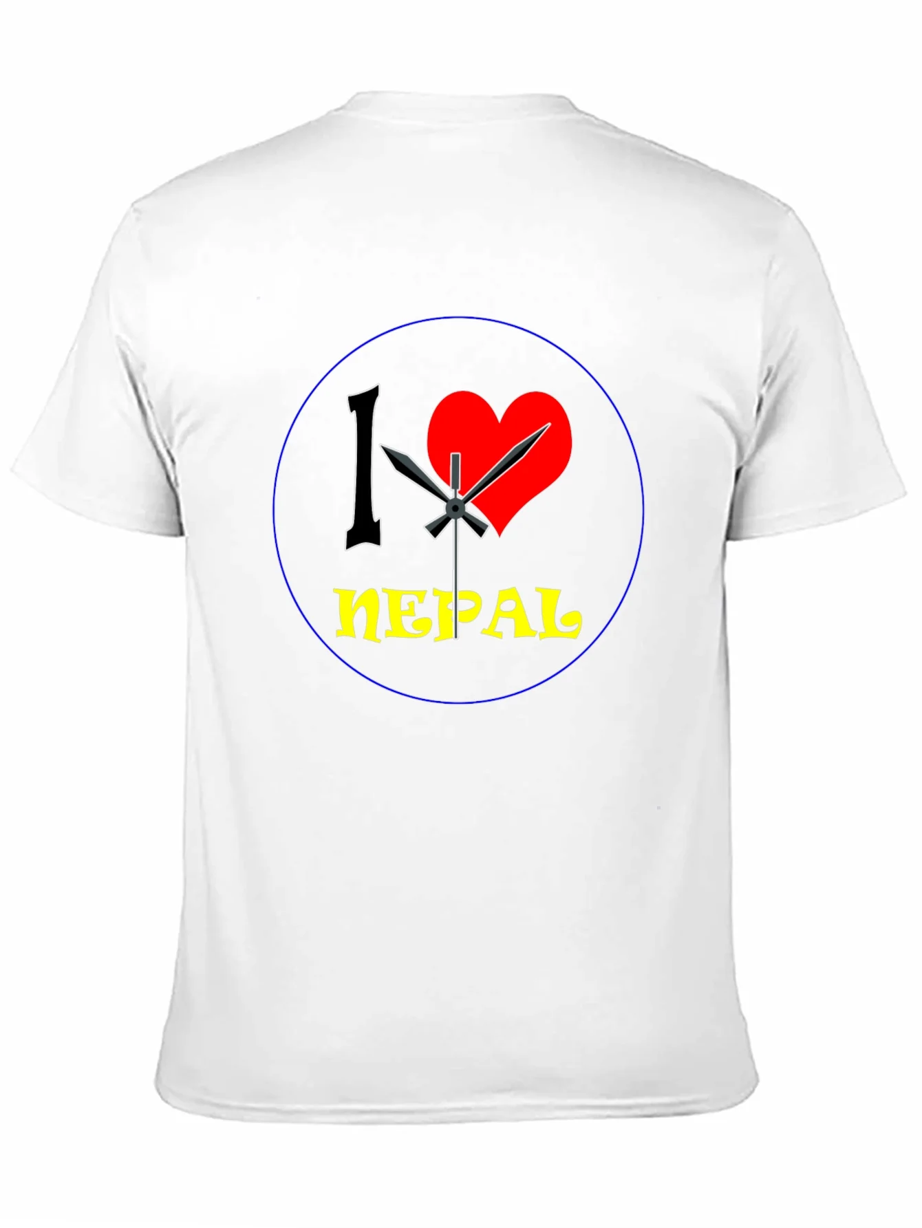 I Heart Nepal Graphic Tee - Black Cotton T-Shirt