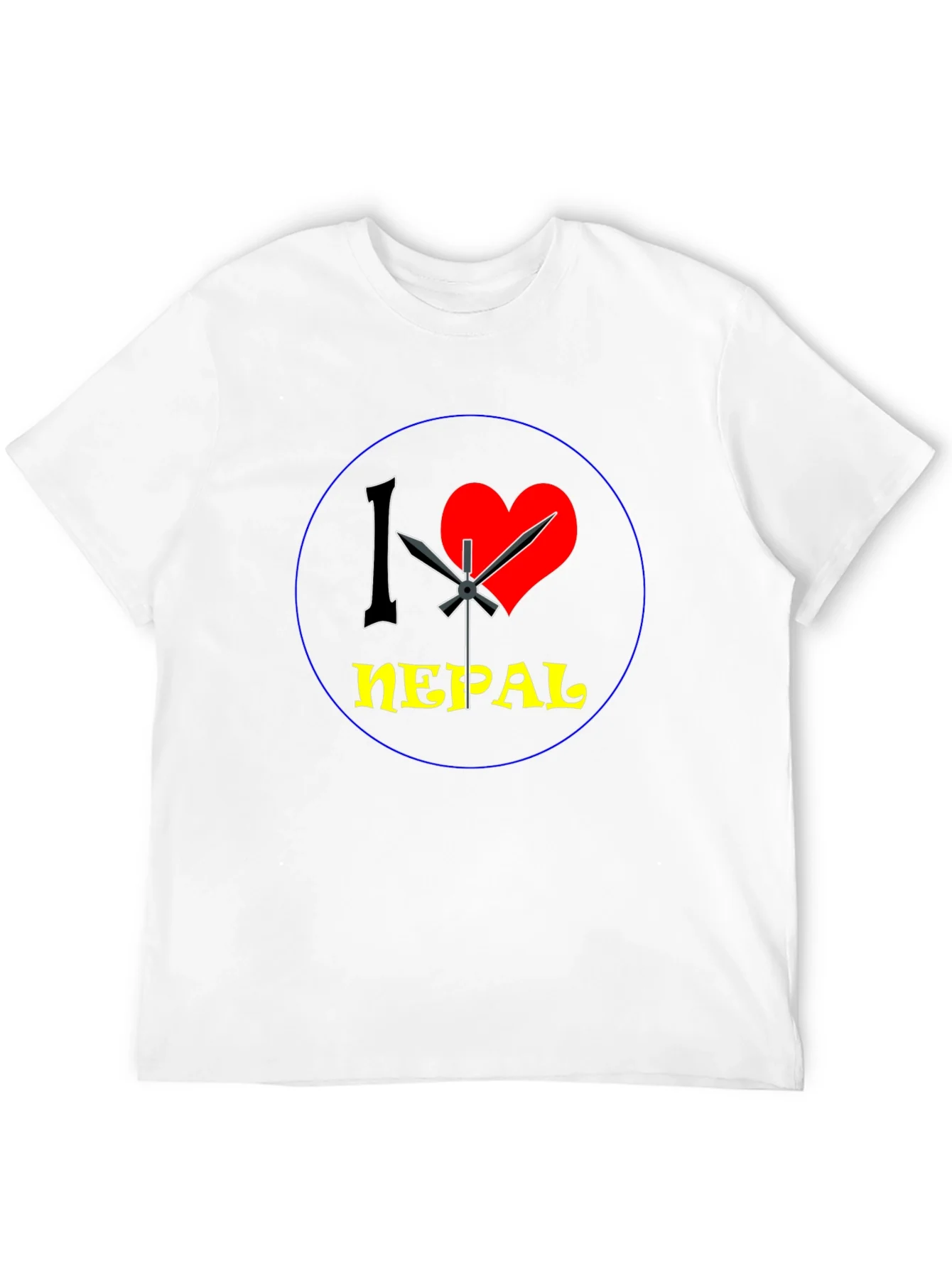 I Heart Nepal Graphic Tee - Black Cotton T-Shirt