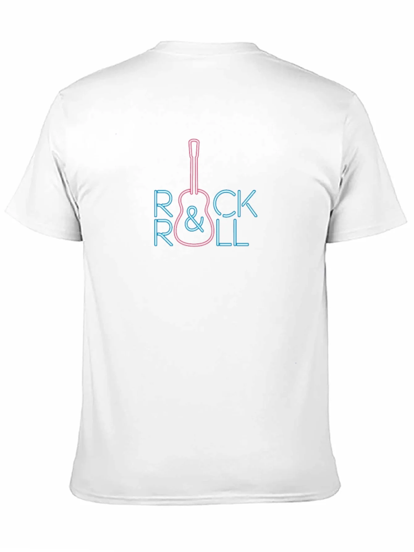 Neon Rock & Roll Guitar Graphic Tee