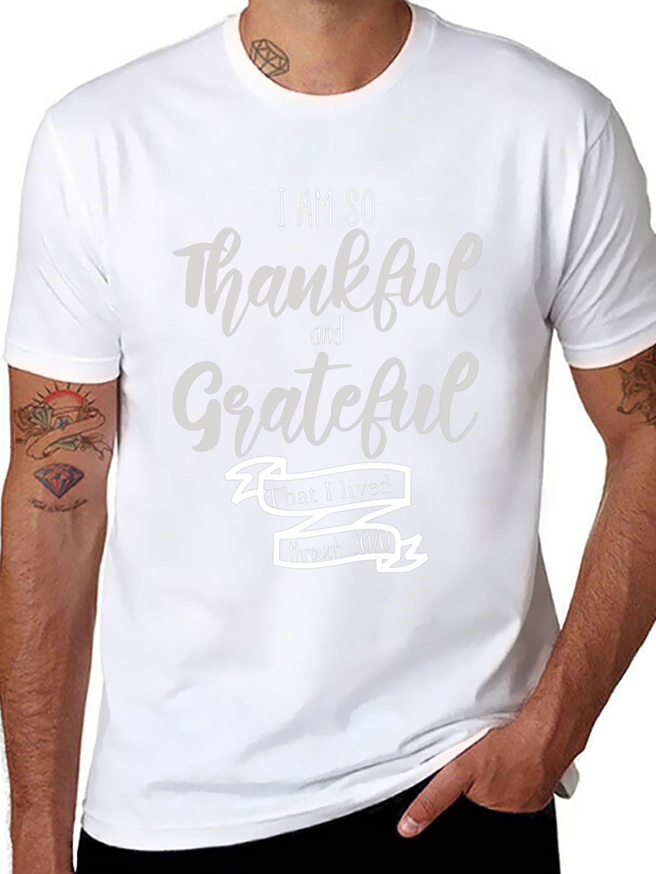 Thankful Grateful Lived Through 2020 T-Shirt