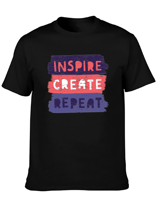 Inspire Create Repeat Graphic Tee - Casual Comfort