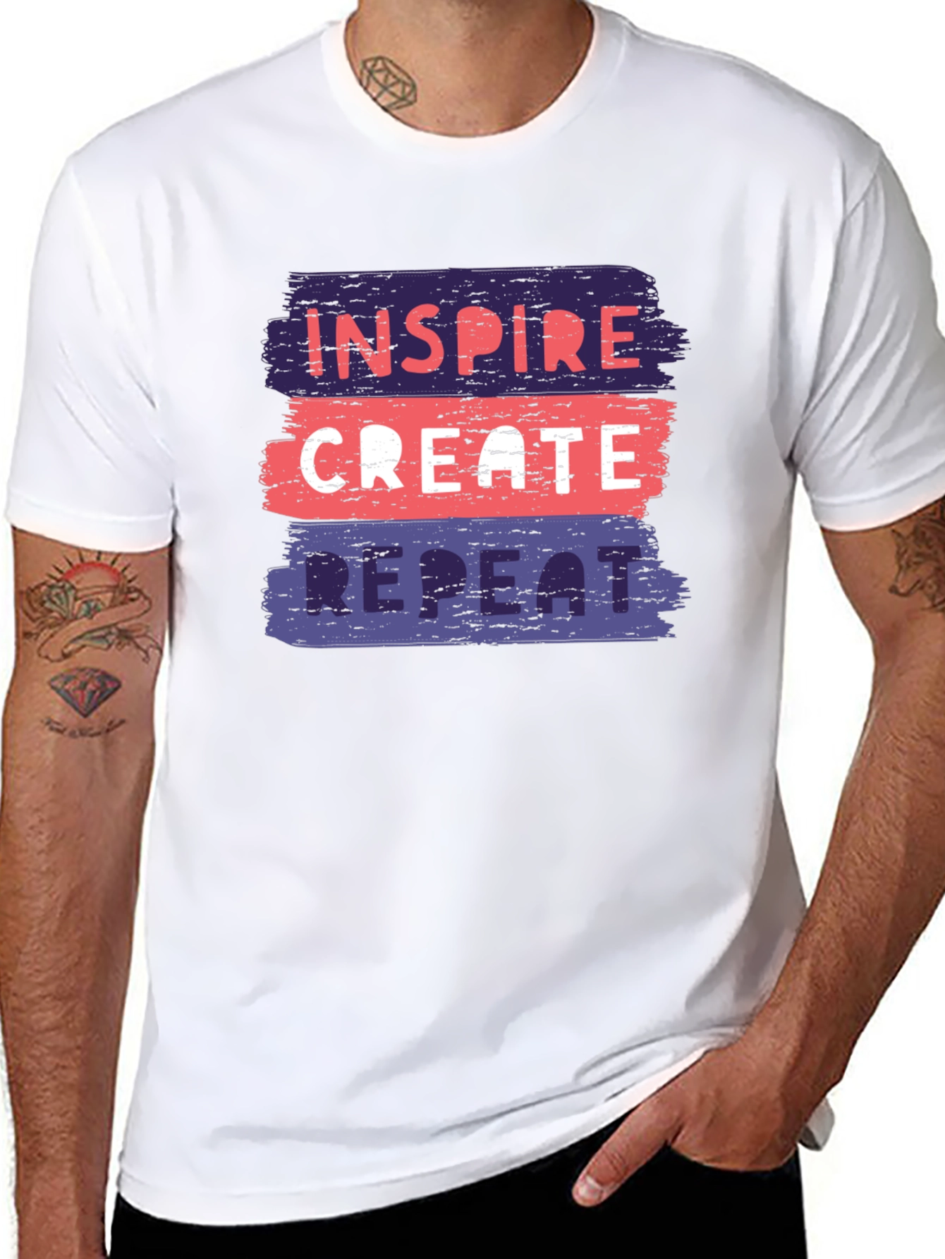 Inspire Create Repeat Graphic Tee - Casual Comfort