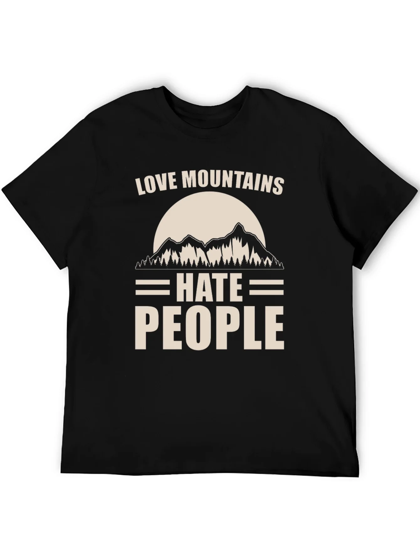 Love Mountains Hate People Graphic Tee