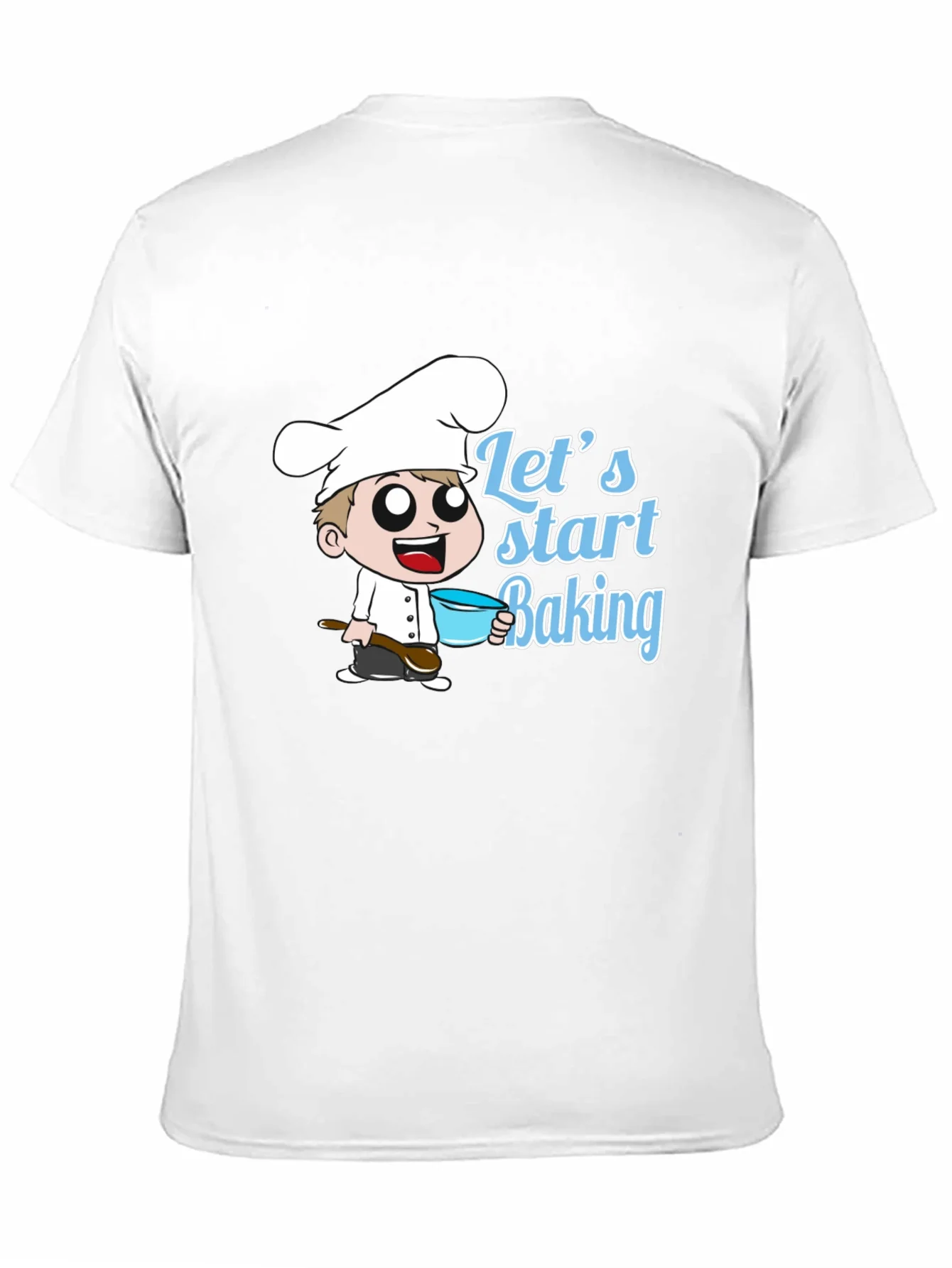 Lets Start Baking T-Shirt - Chef Cartoon Design
