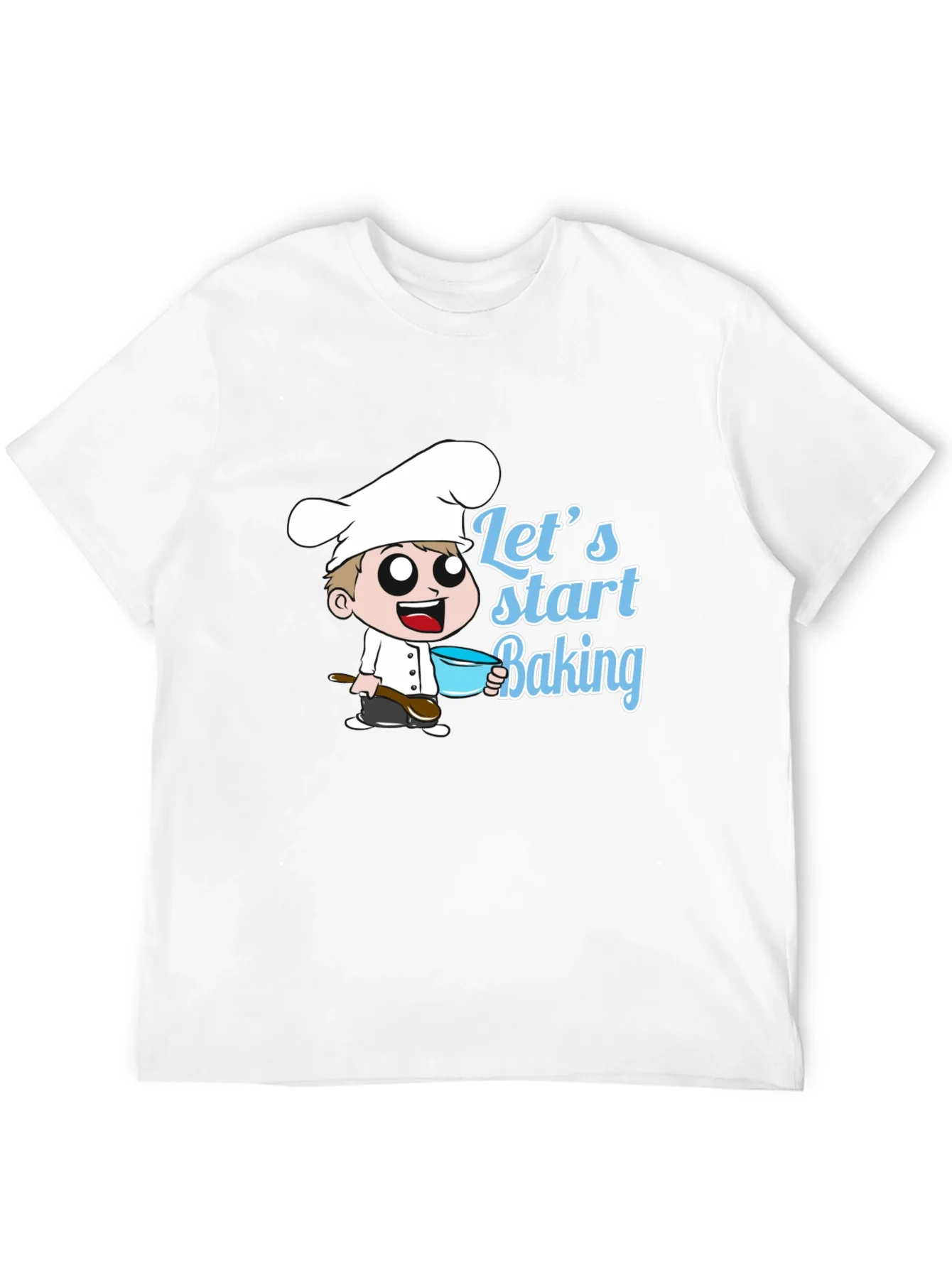 Lets Start Baking T-Shirt - Chef Cartoon Design