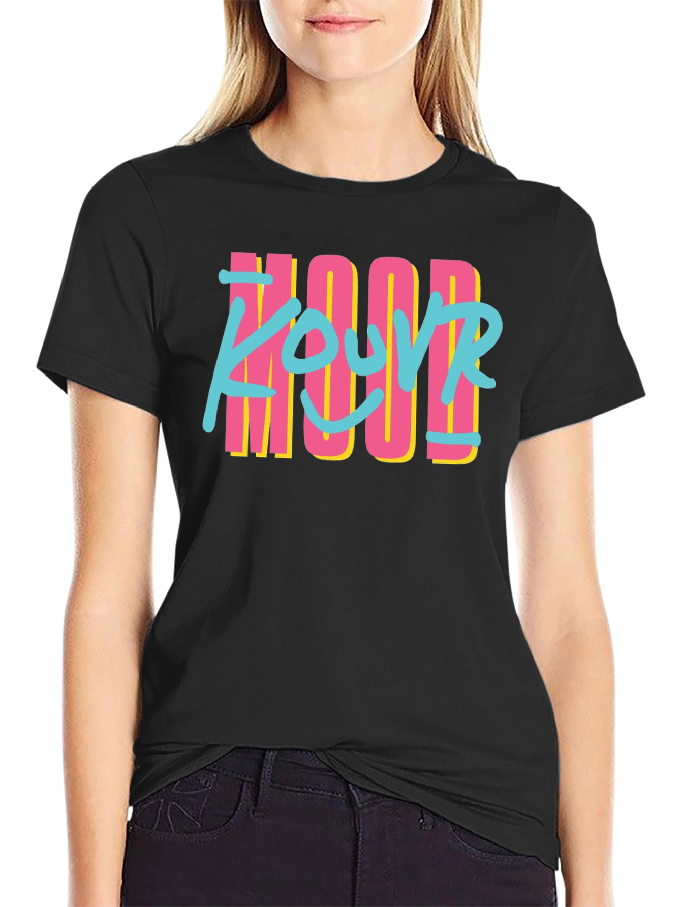 Retro Style YOUR MOOD Black T-Shirt
